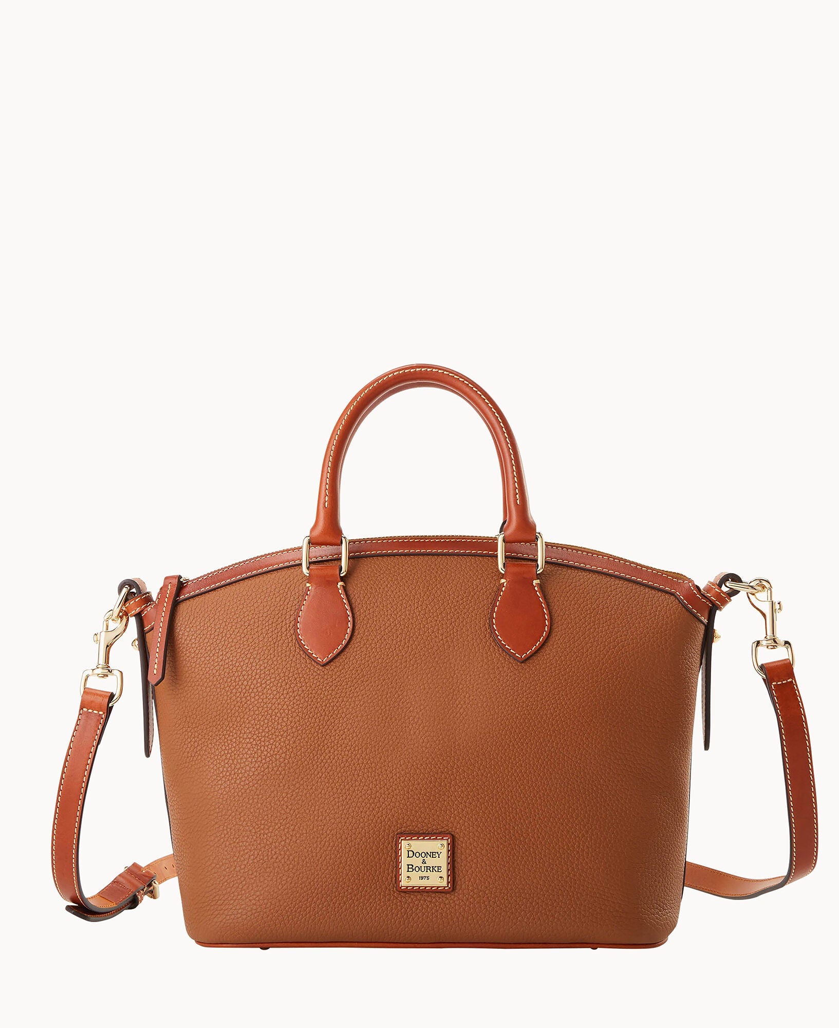 Pebble Grain Domed Satchel