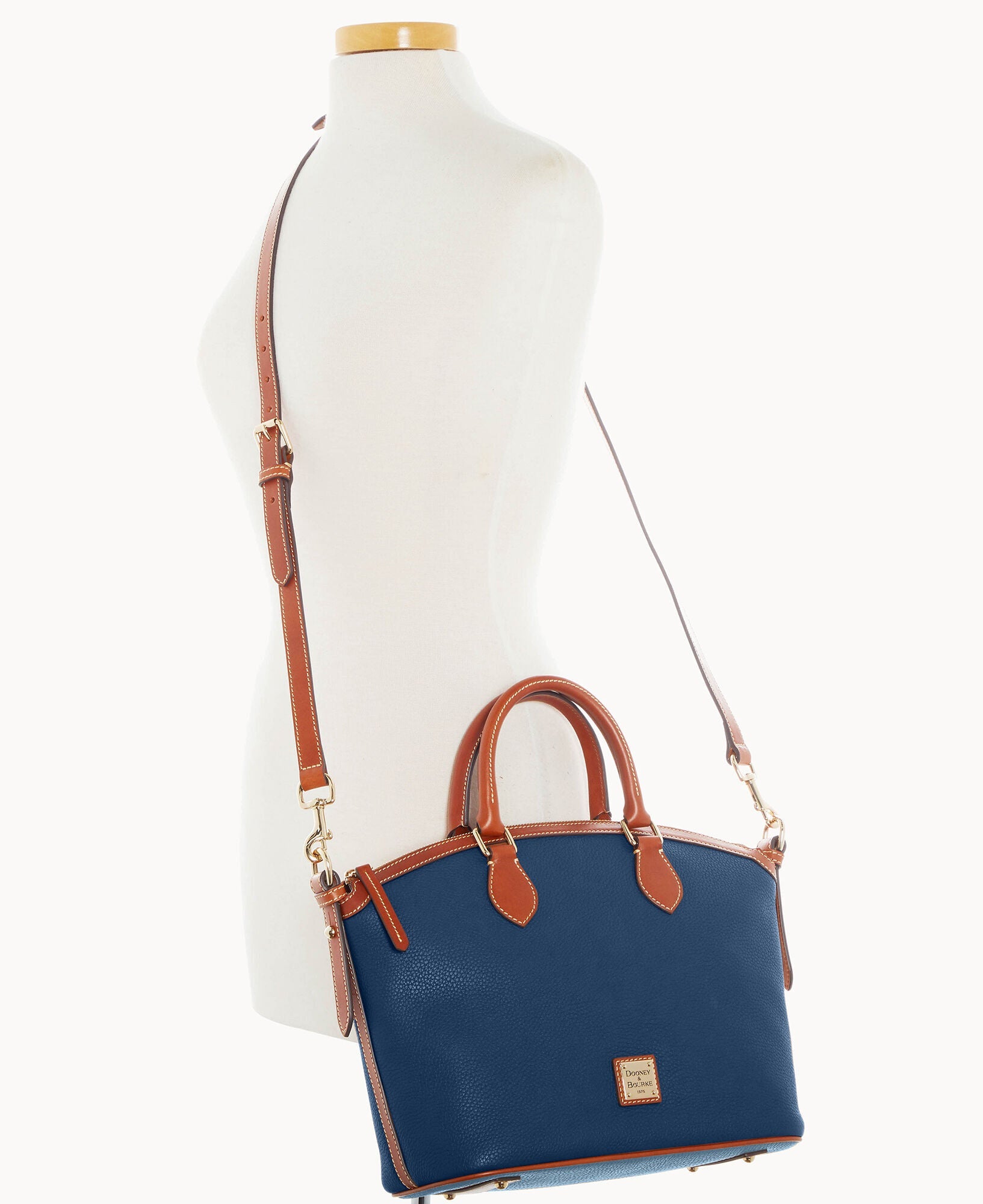 Pebble Grain Domed Satchel