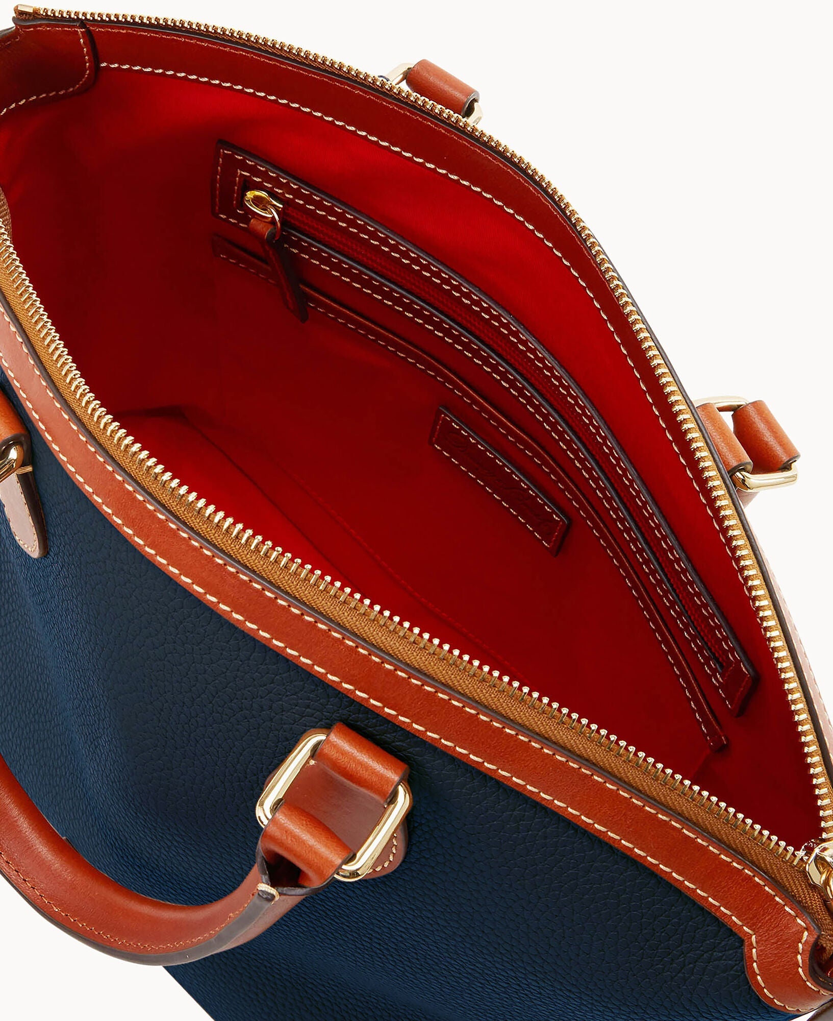 Pebble Grain Domed Satchel