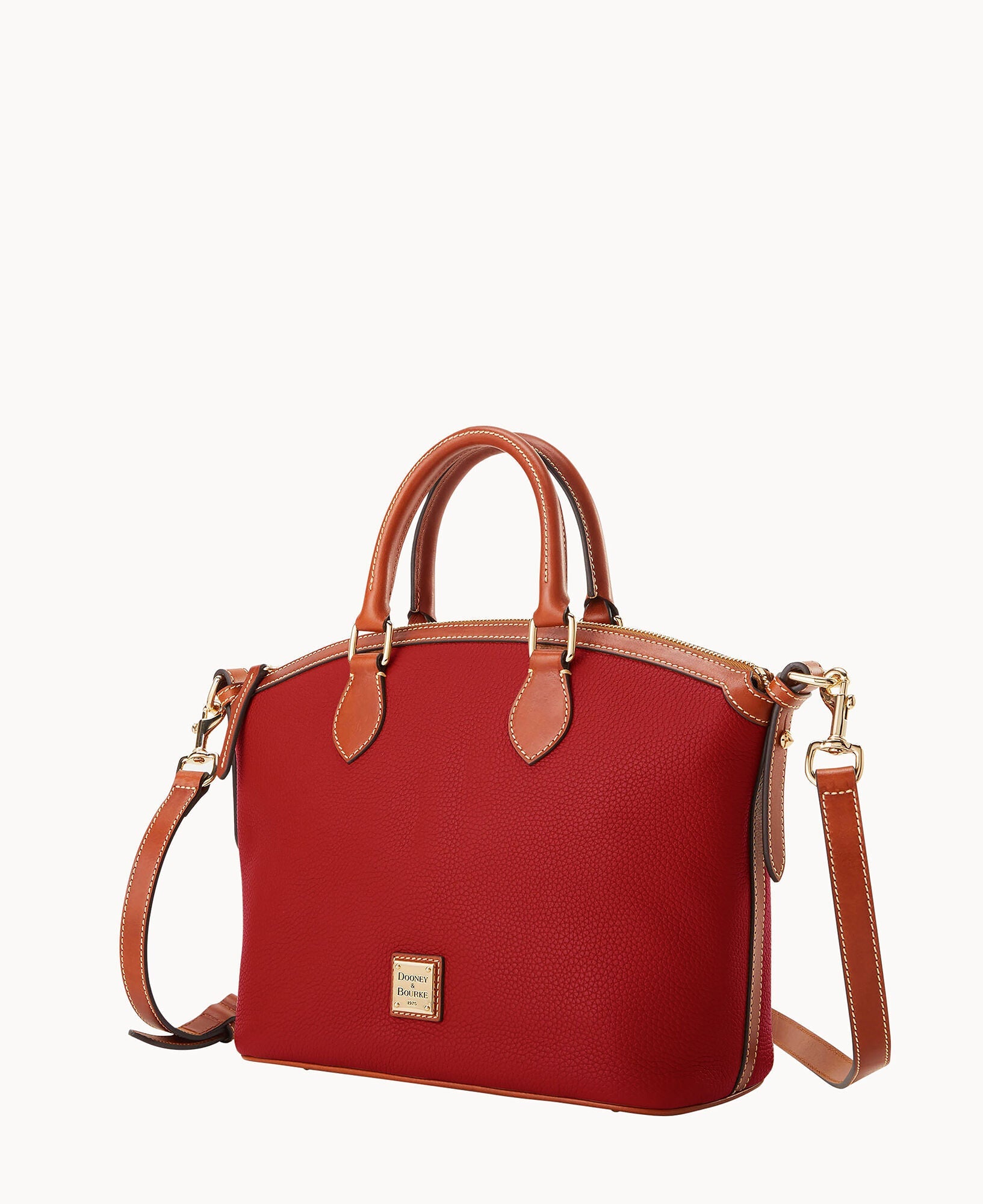 Pebble Grain Domed Satchel