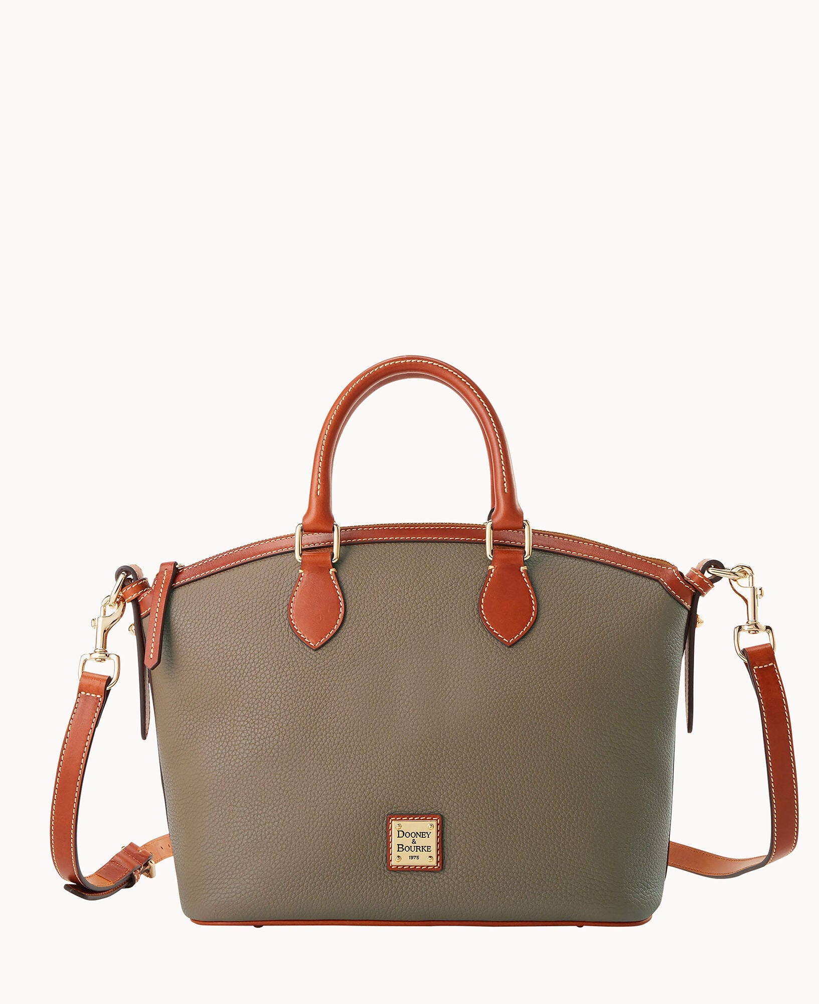Pebble Grain Domed Satchel
