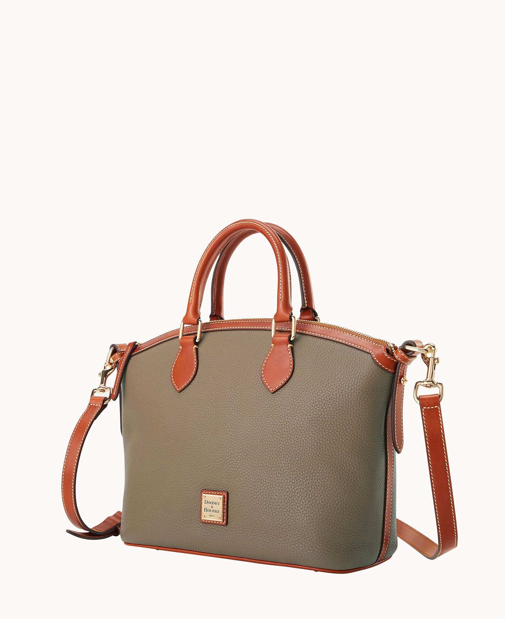 Pebble Grain Domed Satchel