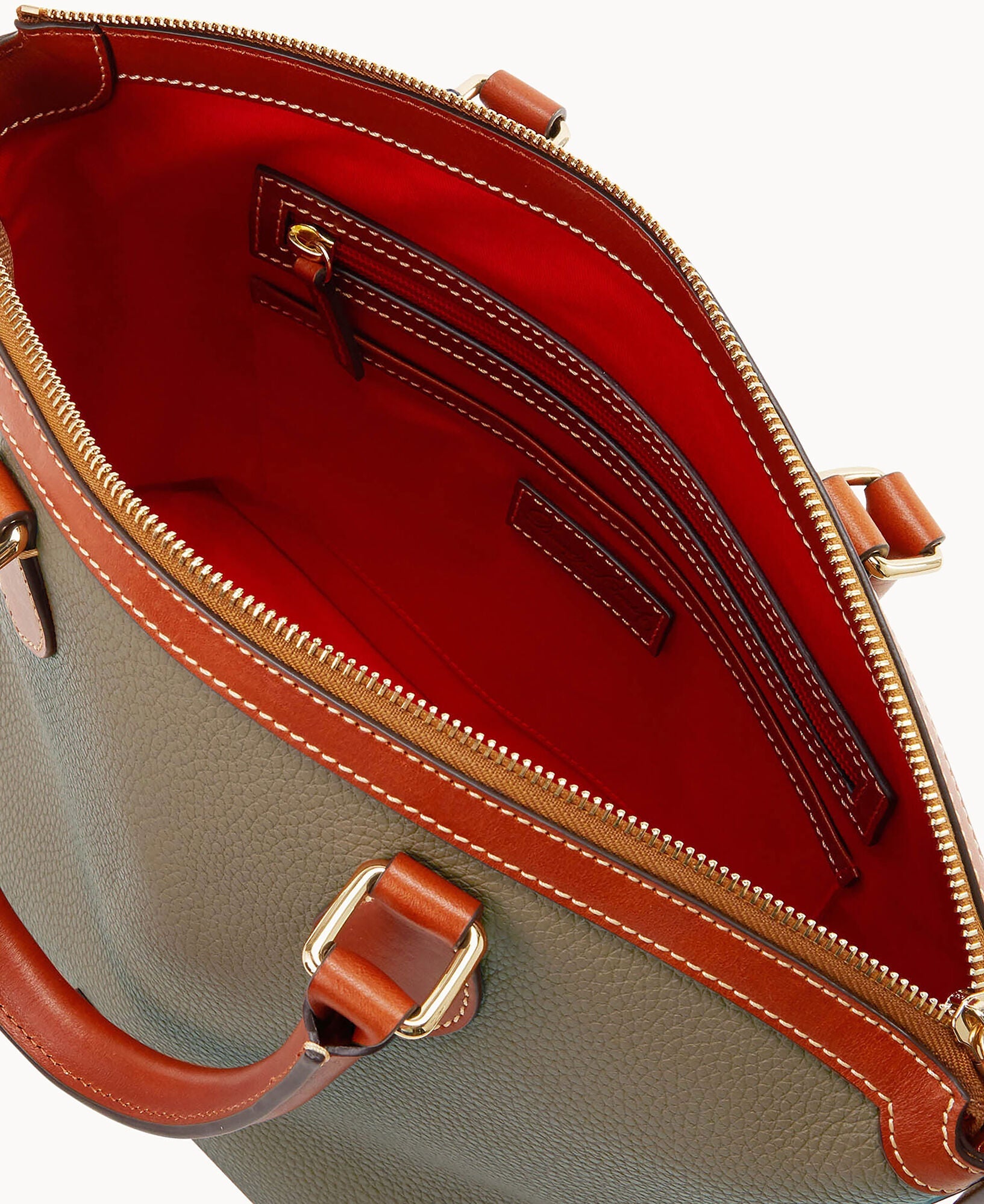 Pebble Grain Domed Satchel