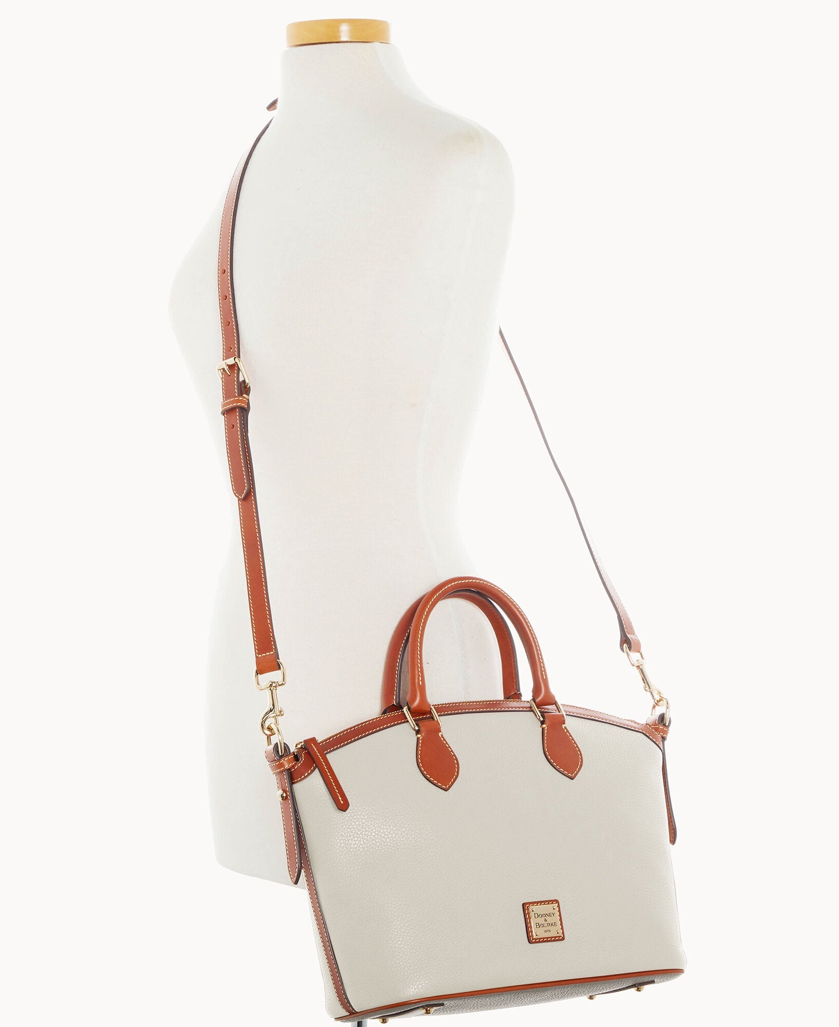 Pebble Grain Domed Satchel