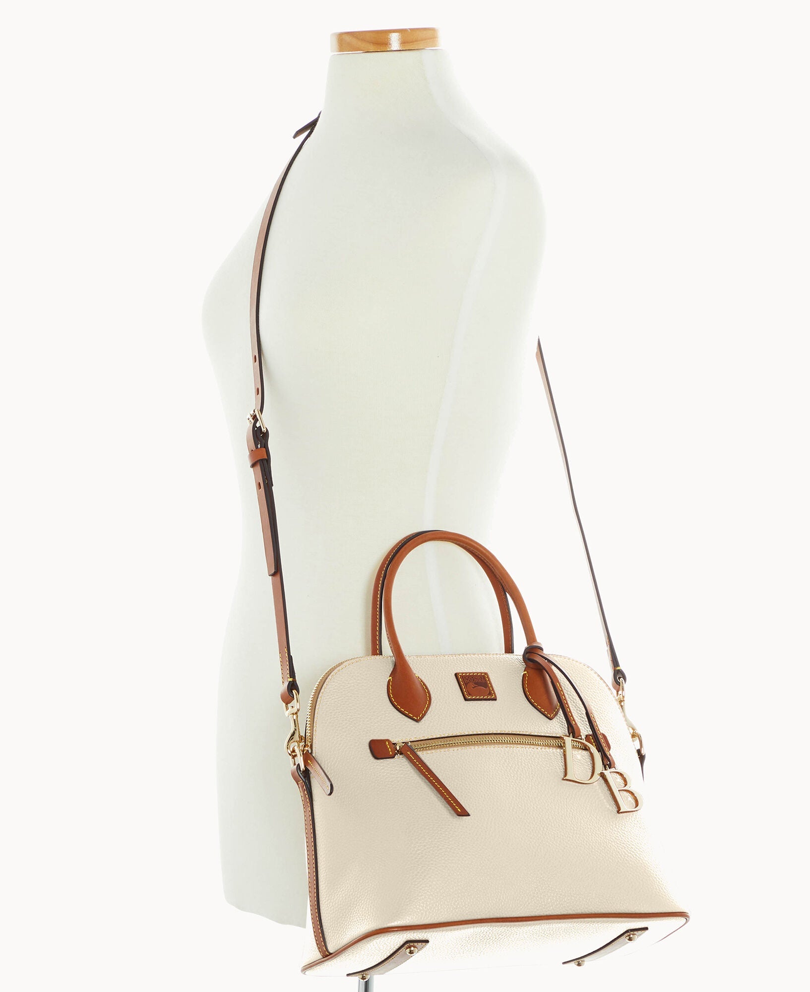 Pebble Grain Large Domed Satchel