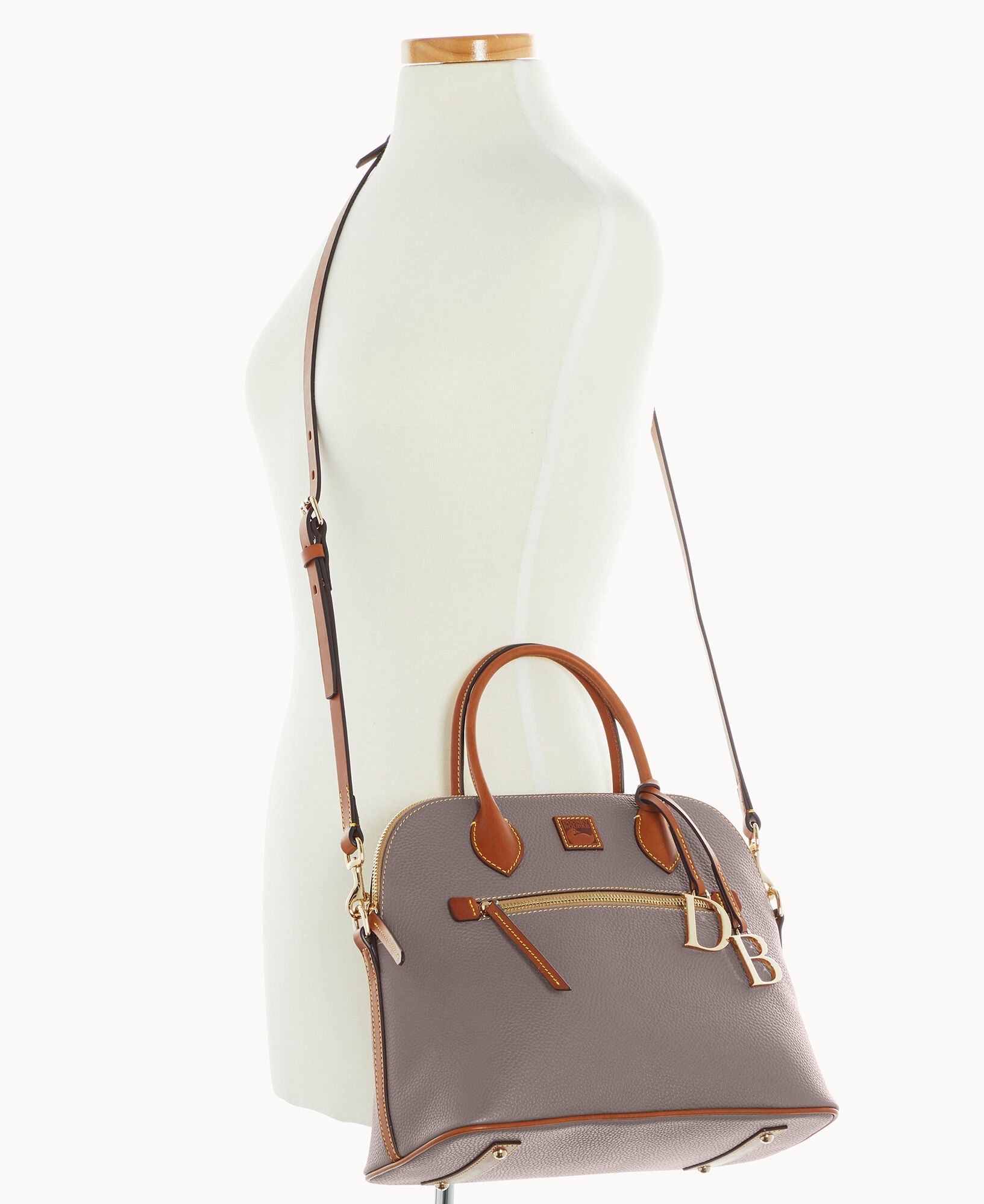 Pebble Grain Large Domed Satchel