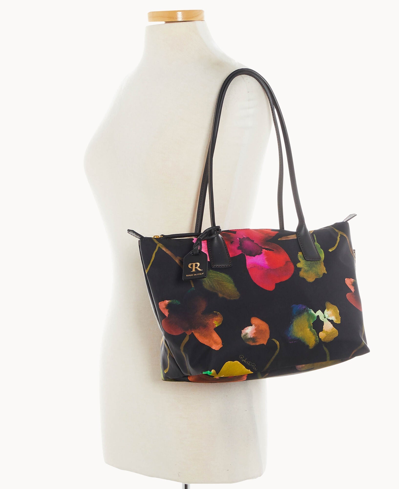 Roberta Pieri Flower Classic Sm Robertina Tote w Long Handle