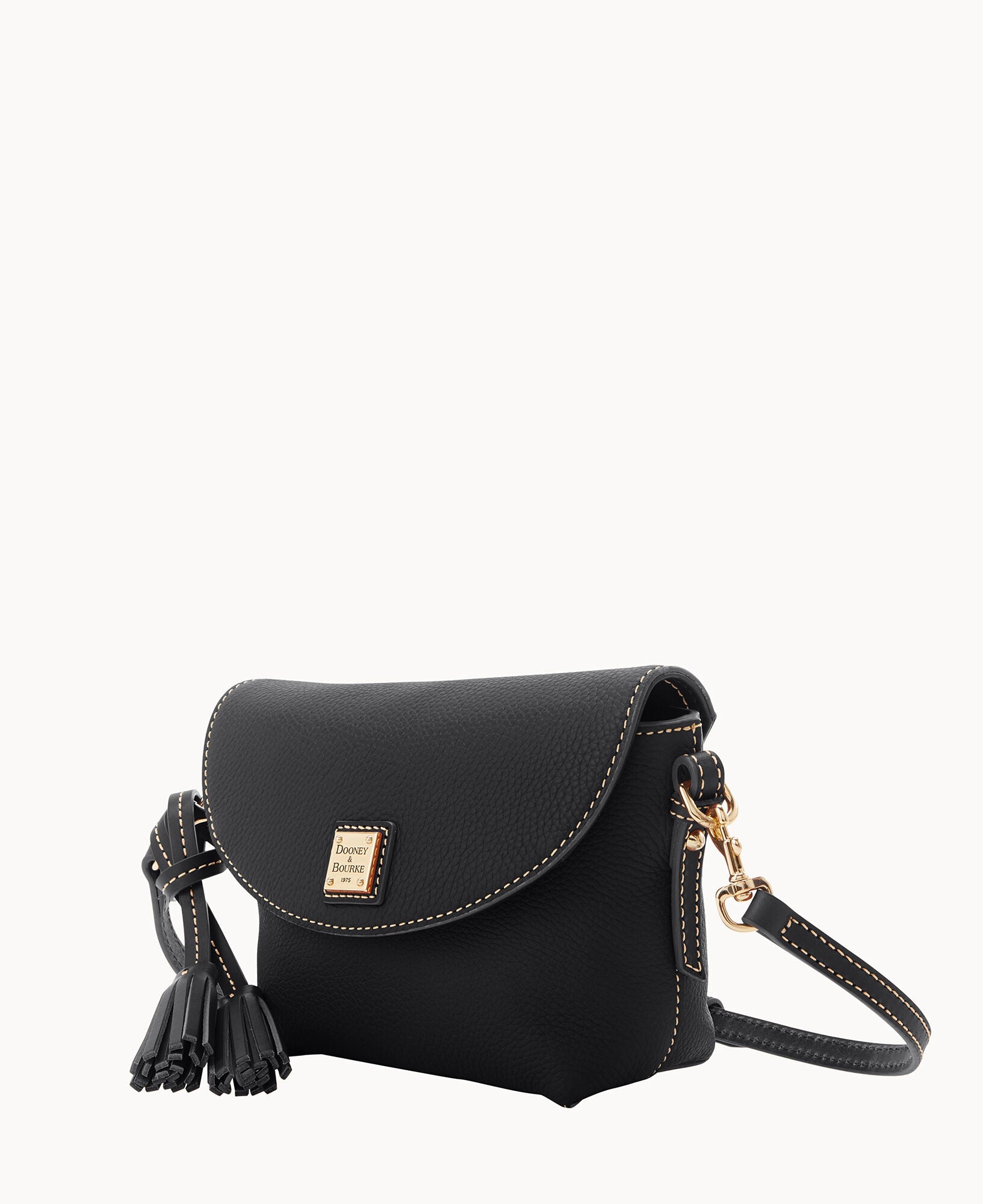 Pebble Grain Crossbody Saddle Bag