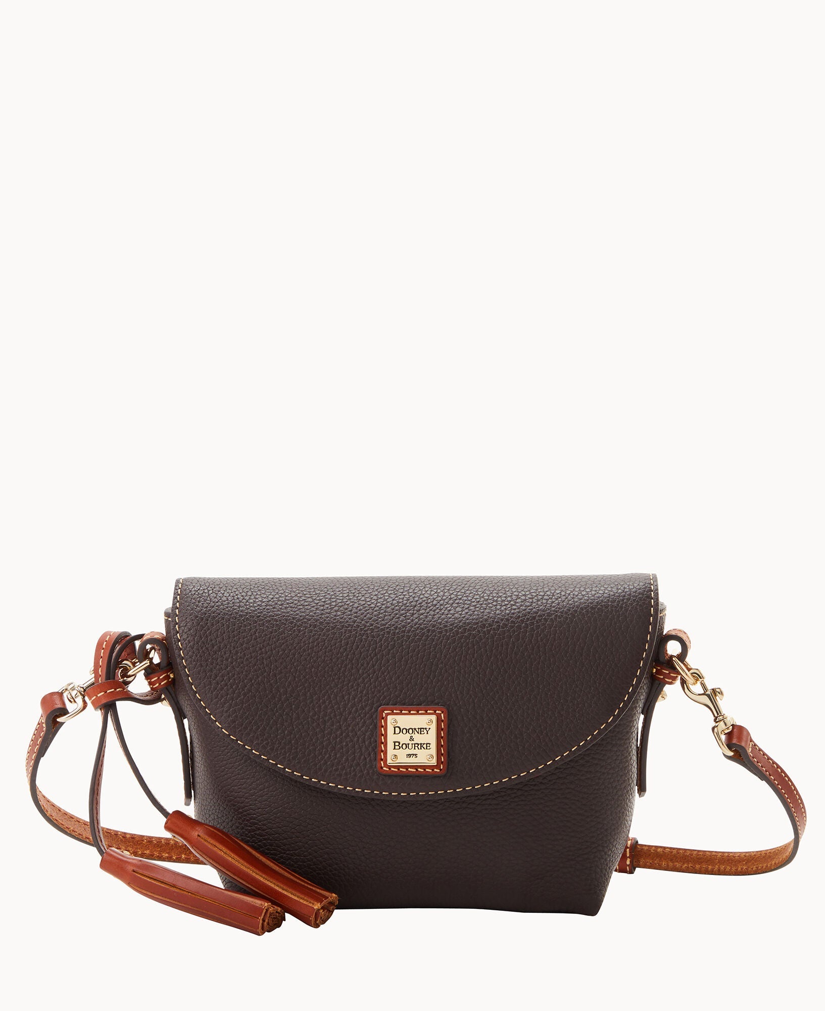 Pebble Grain Crossbody Saddle Bag