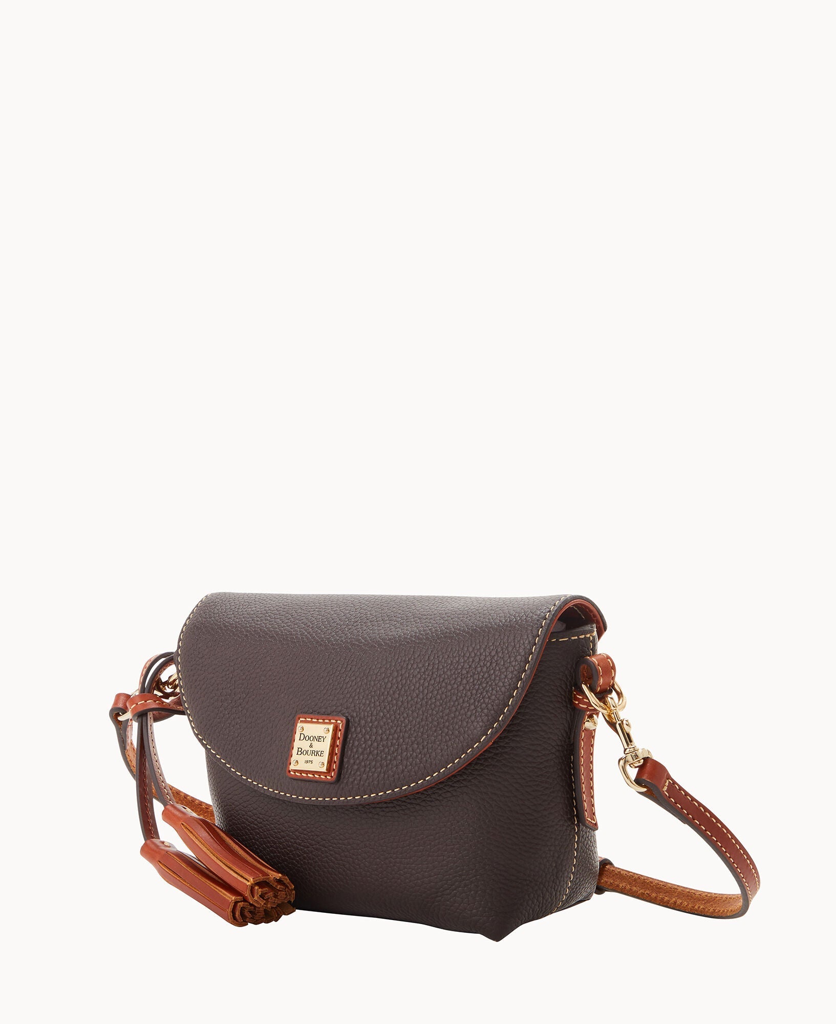 Pebble Grain Crossbody Saddle Bag