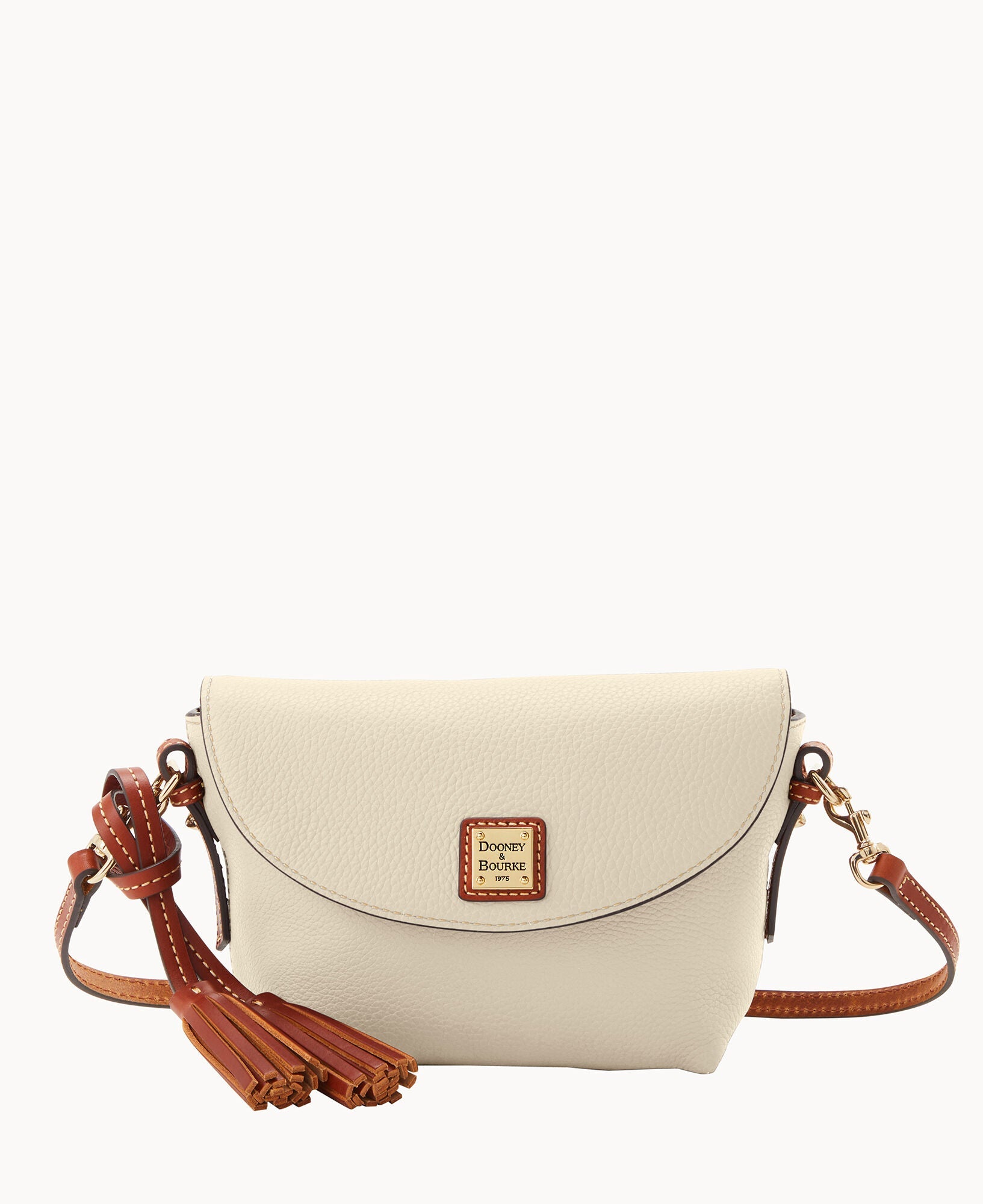Pebble Grain Crossbody Saddle Bag