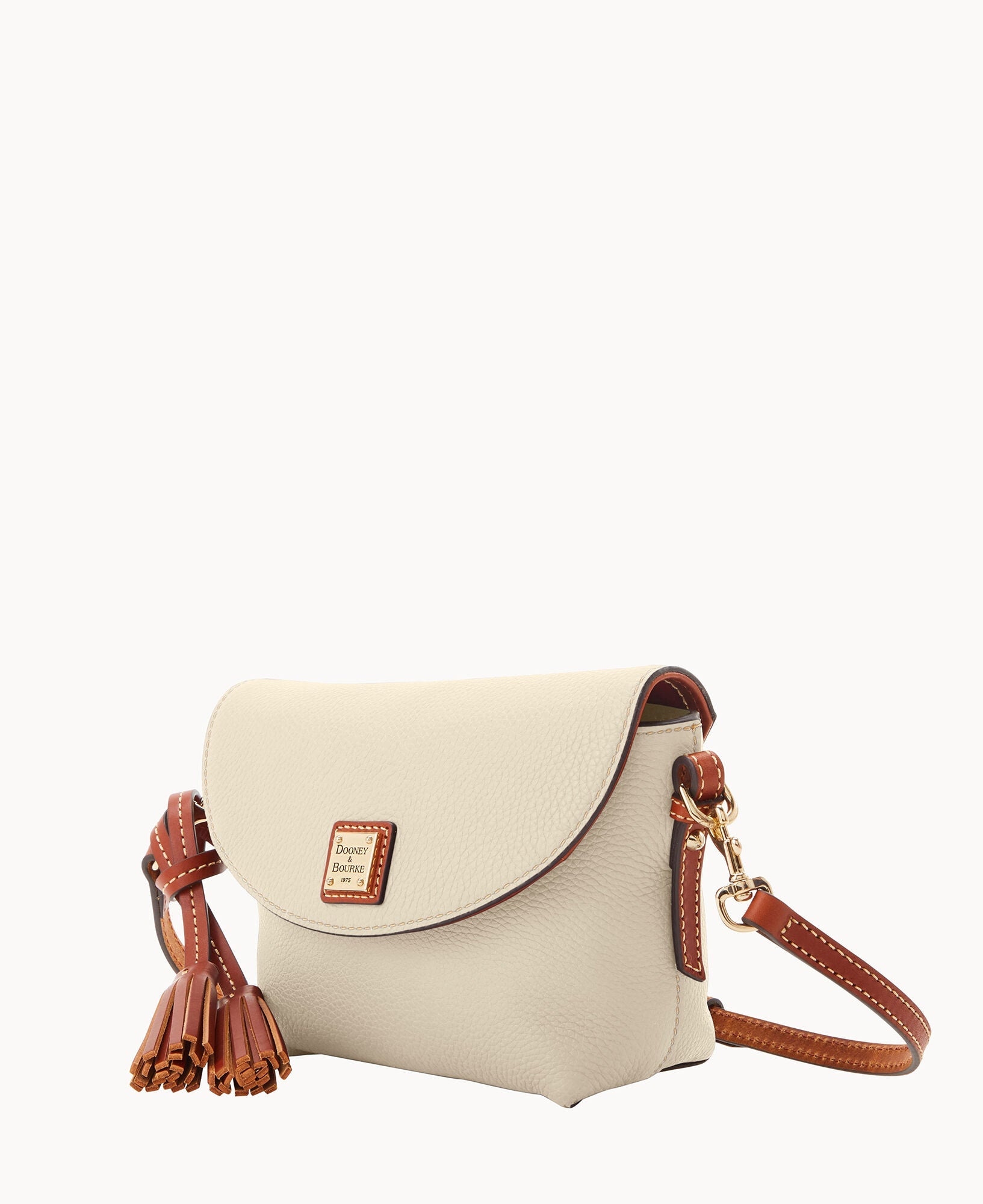 Pebble Grain Crossbody Saddle Bag