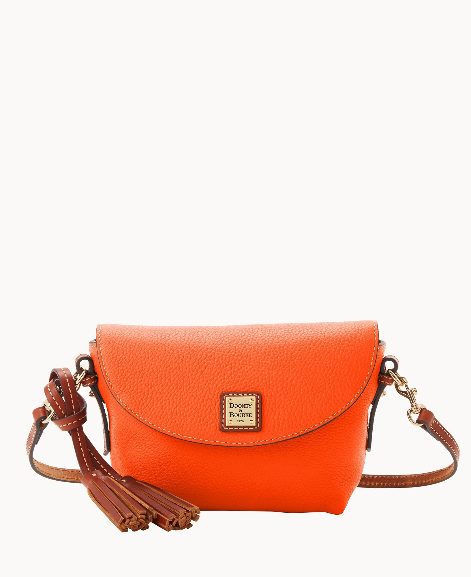 Pebble Grain Crossbody Saddle Bag