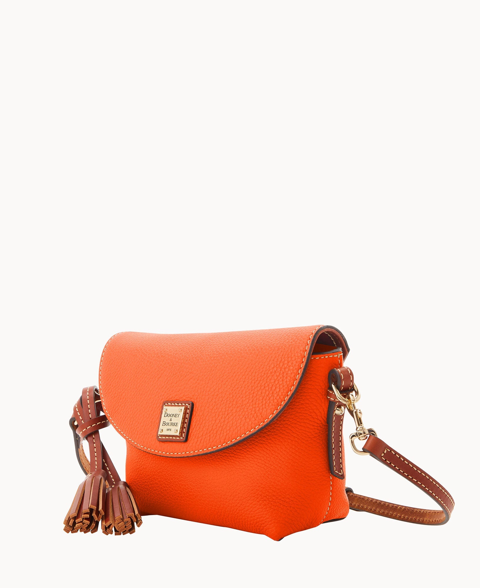 Pebble Grain Crossbody Saddle Bag