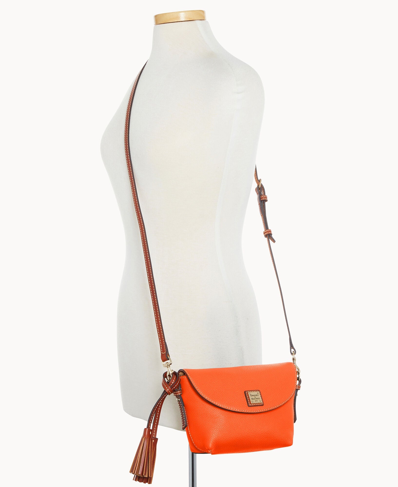 Pebble Grain Crossbody Saddle Bag