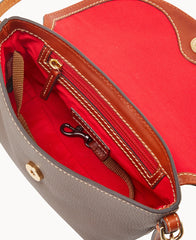 Pebble Grain Crossbody Saddle Bag