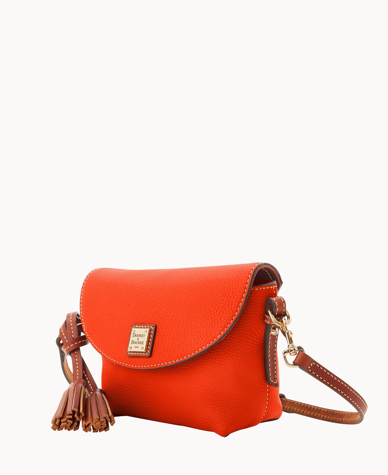 Pebble Grain Crossbody Saddle Bag