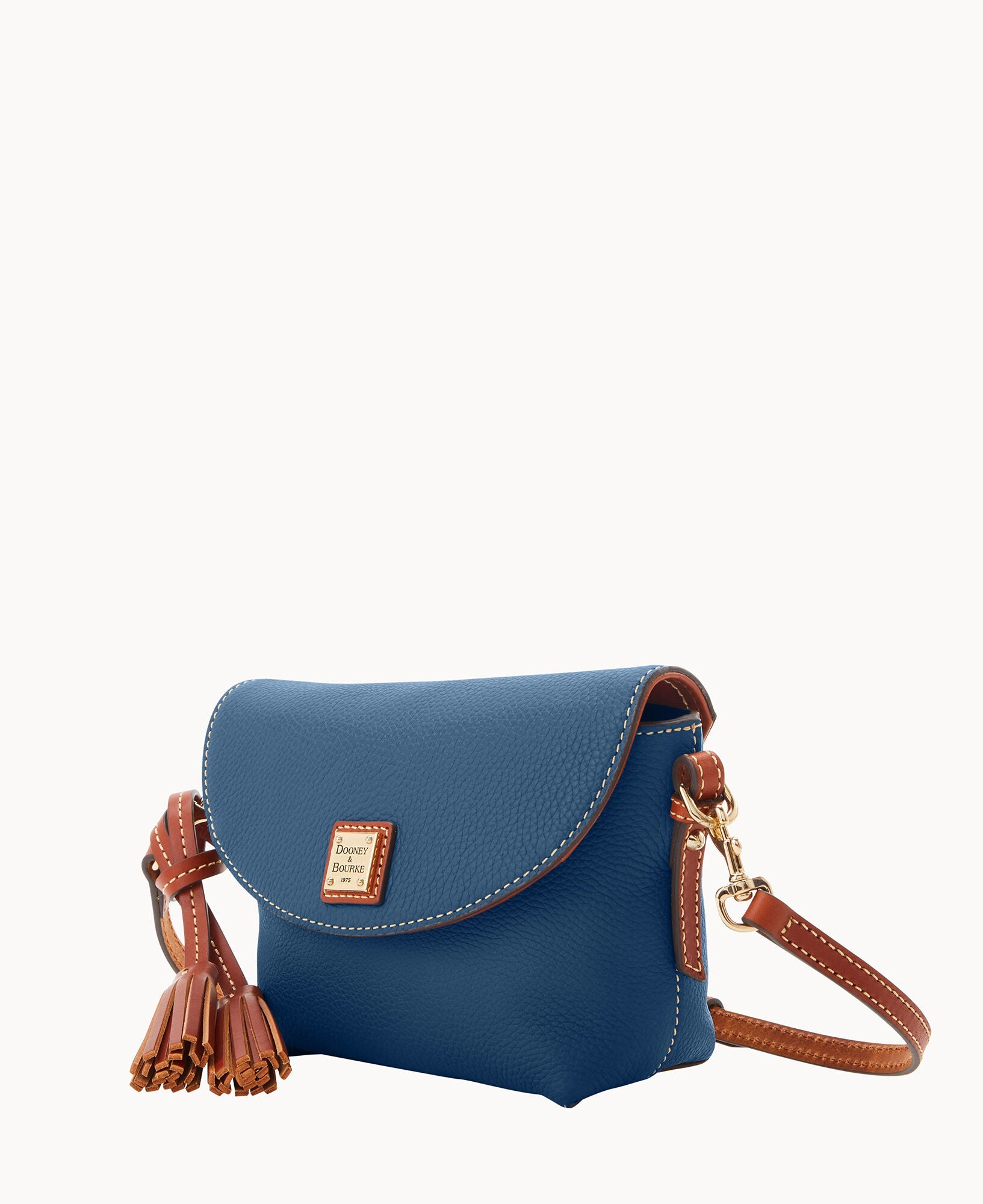 Pebble Grain Crossbody Saddle Bag