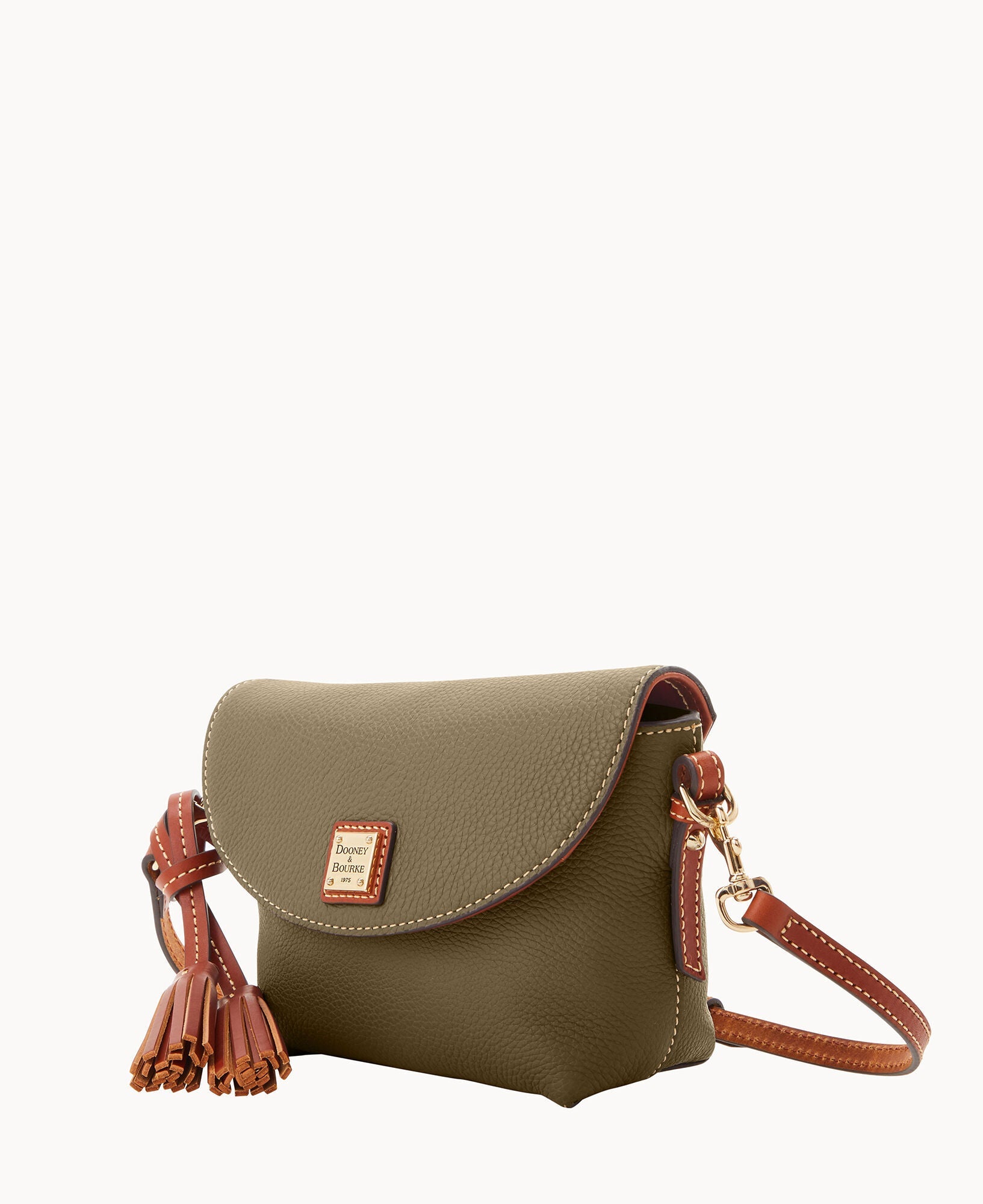 Pebble Grain Crossbody Saddle Bag
