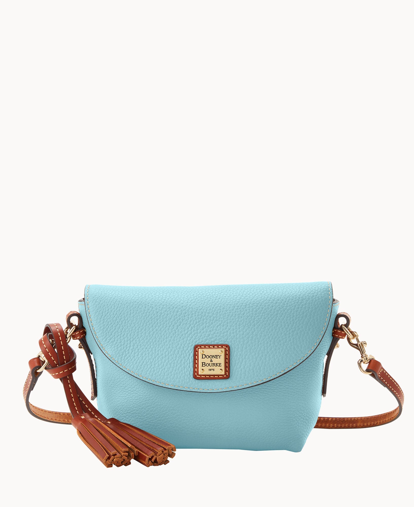 Pebble Grain Crossbody Saddle Bag