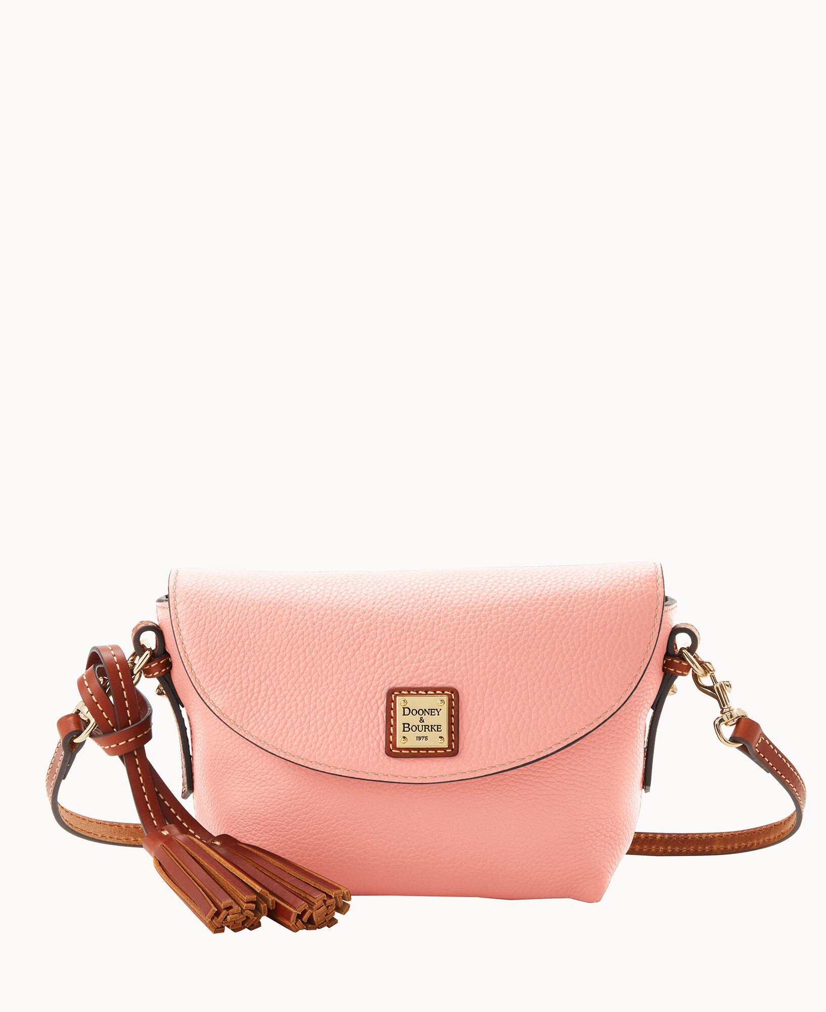 Pebble Grain Crossbody Saddle Bag