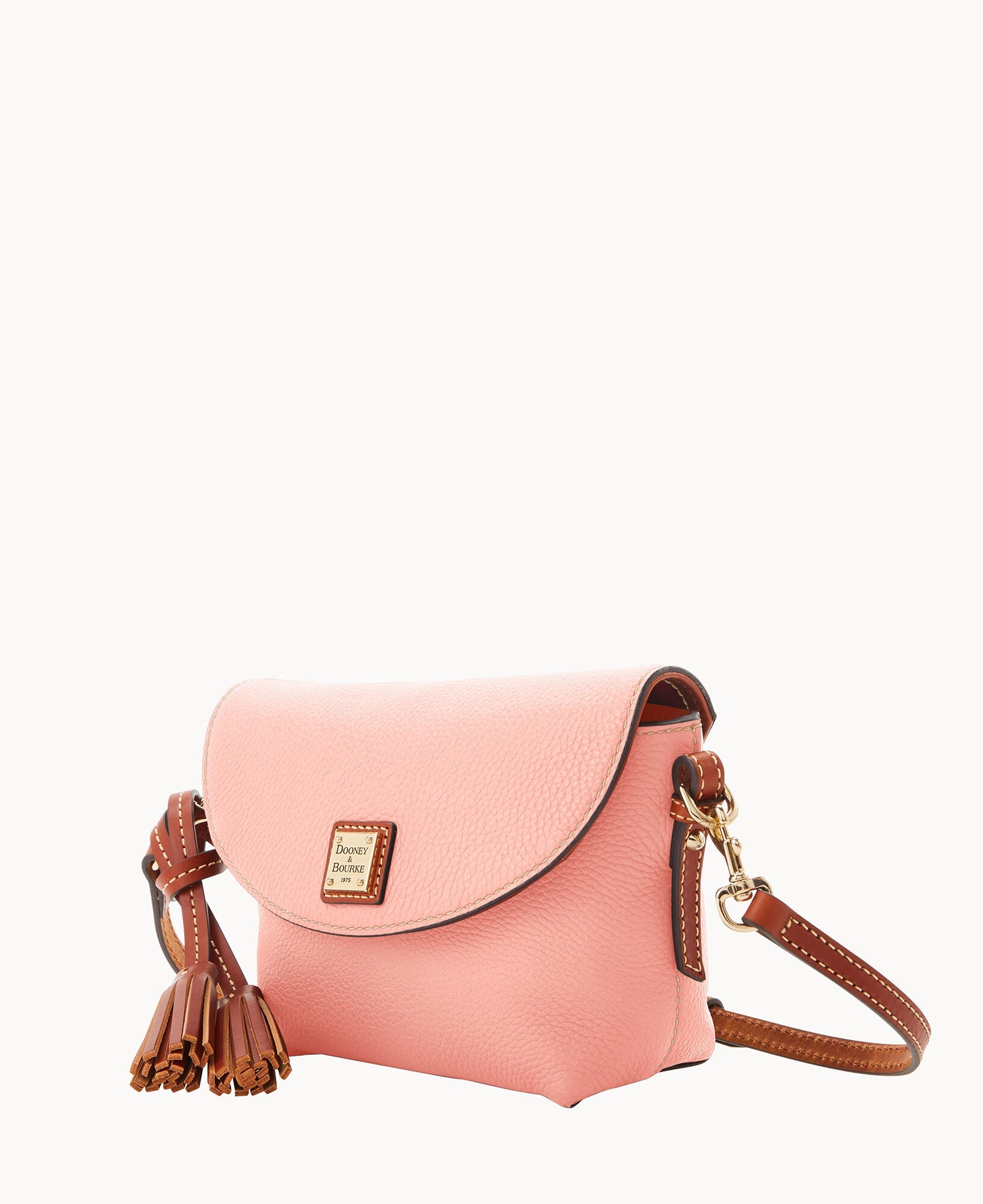 Pebble Grain Crossbody Saddle Bag