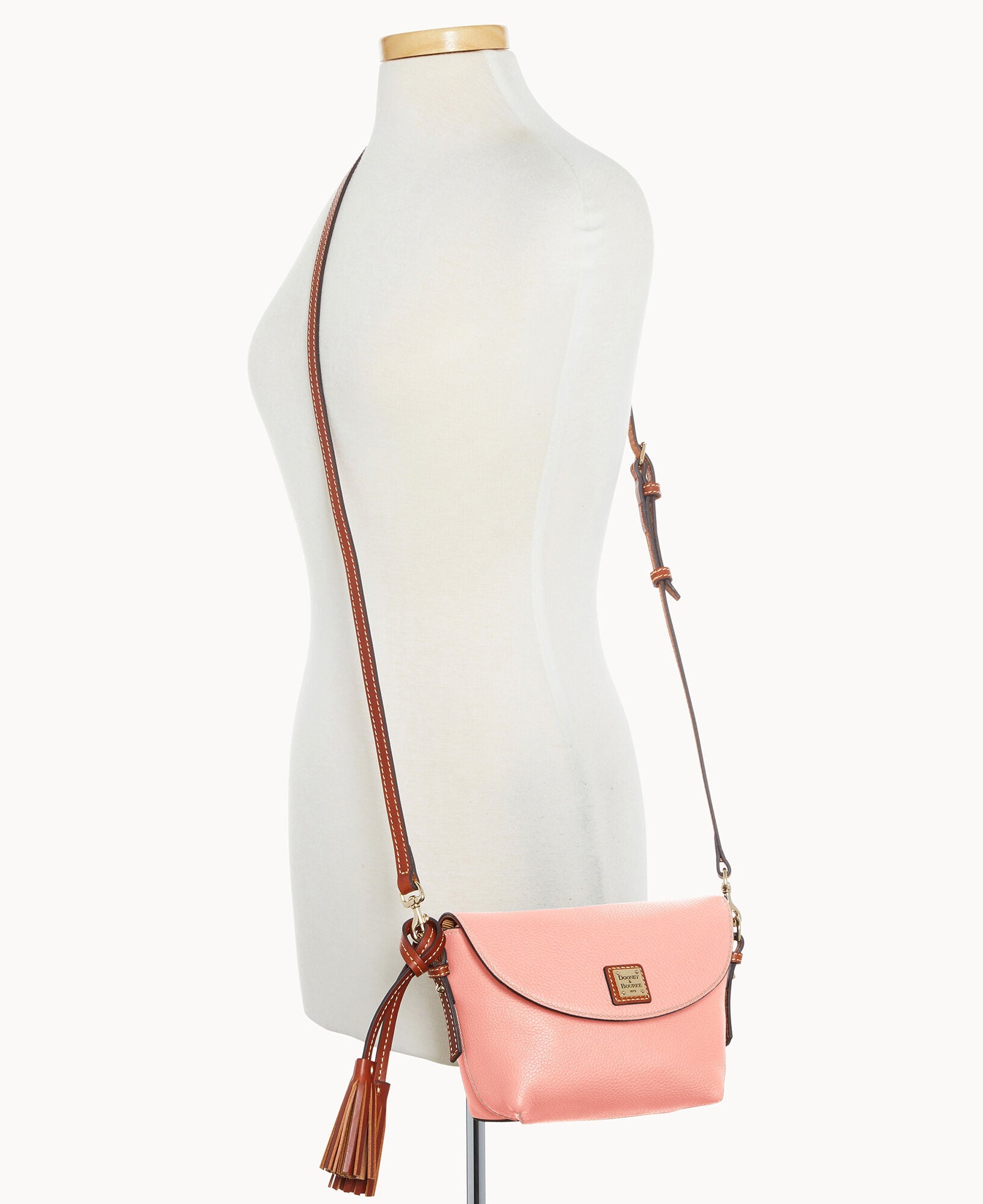 Pebble Grain Crossbody Saddle Bag