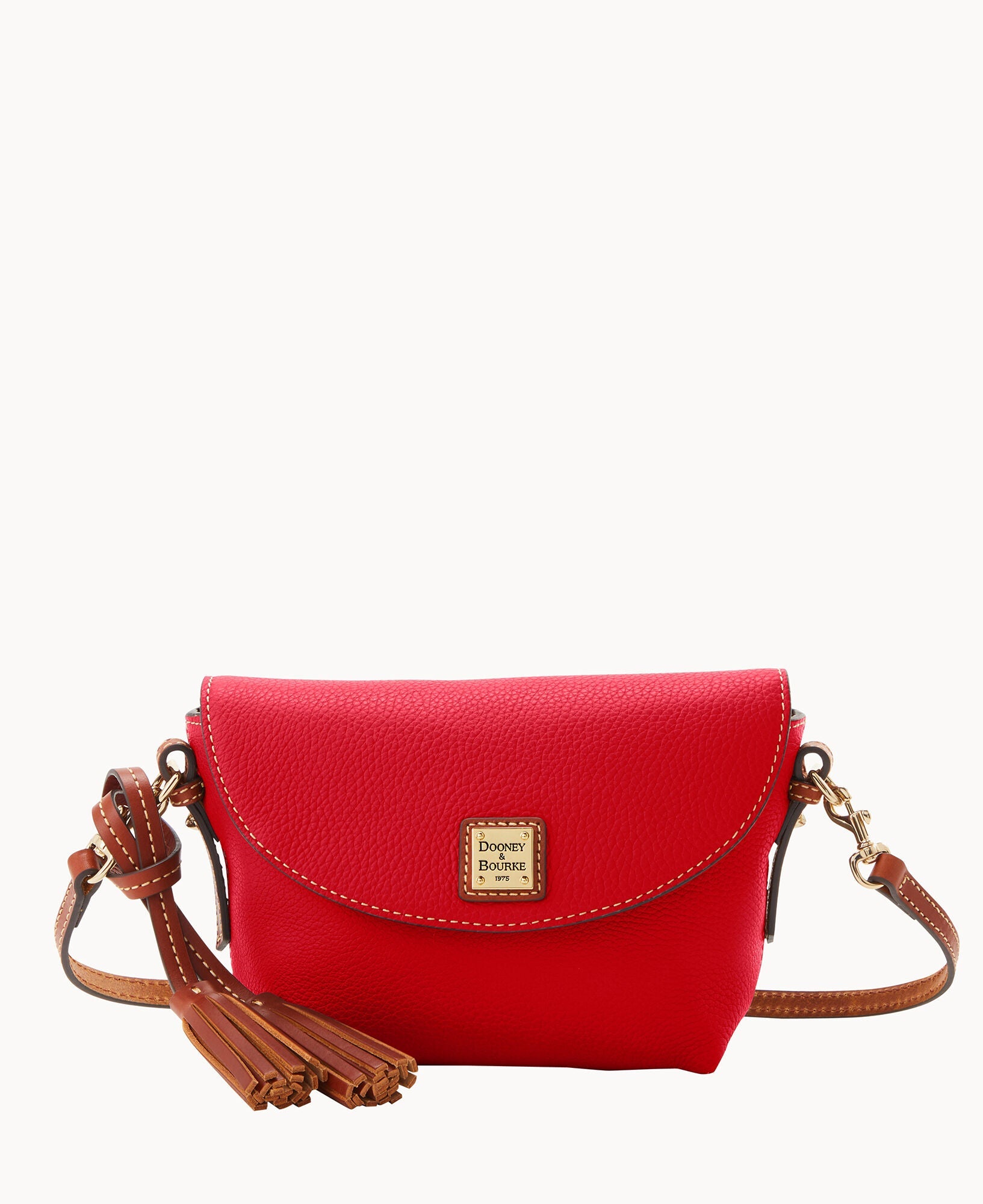 Pebble Grain Crossbody Saddle Bag