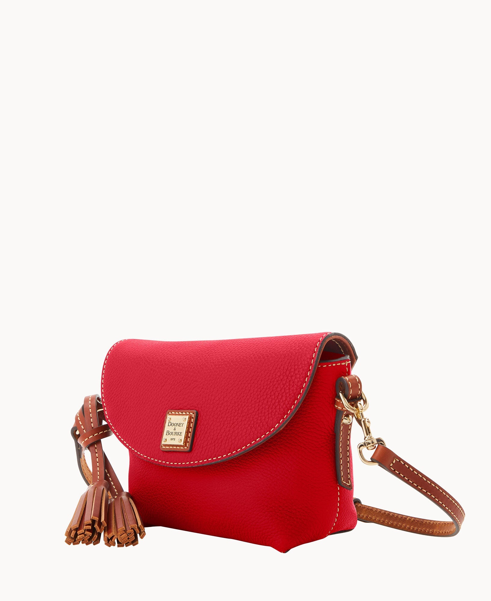 Pebble Grain Crossbody Saddle Bag