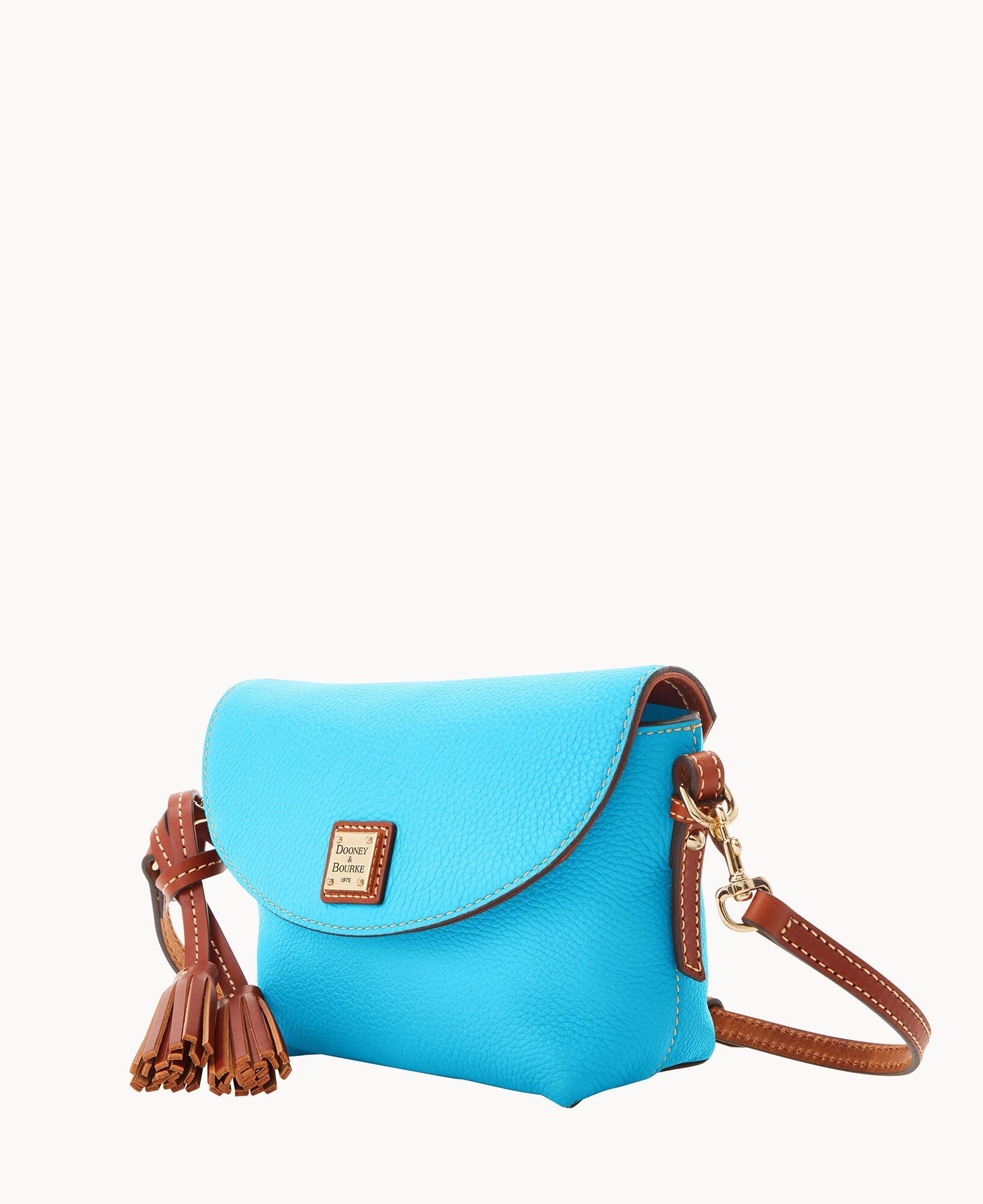 Pebble Grain Crossbody Saddle Bag