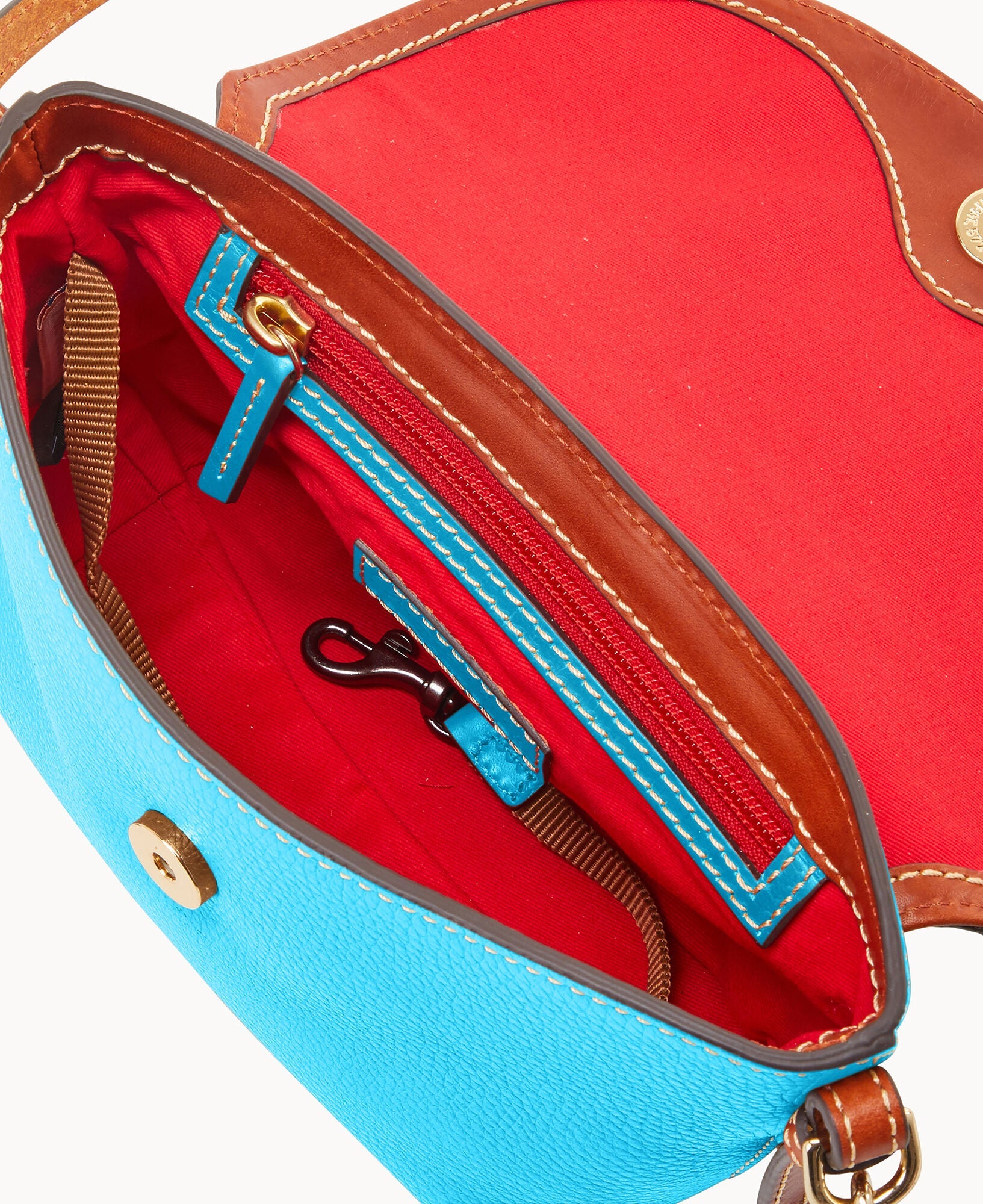 Pebble Grain Crossbody Saddle Bag