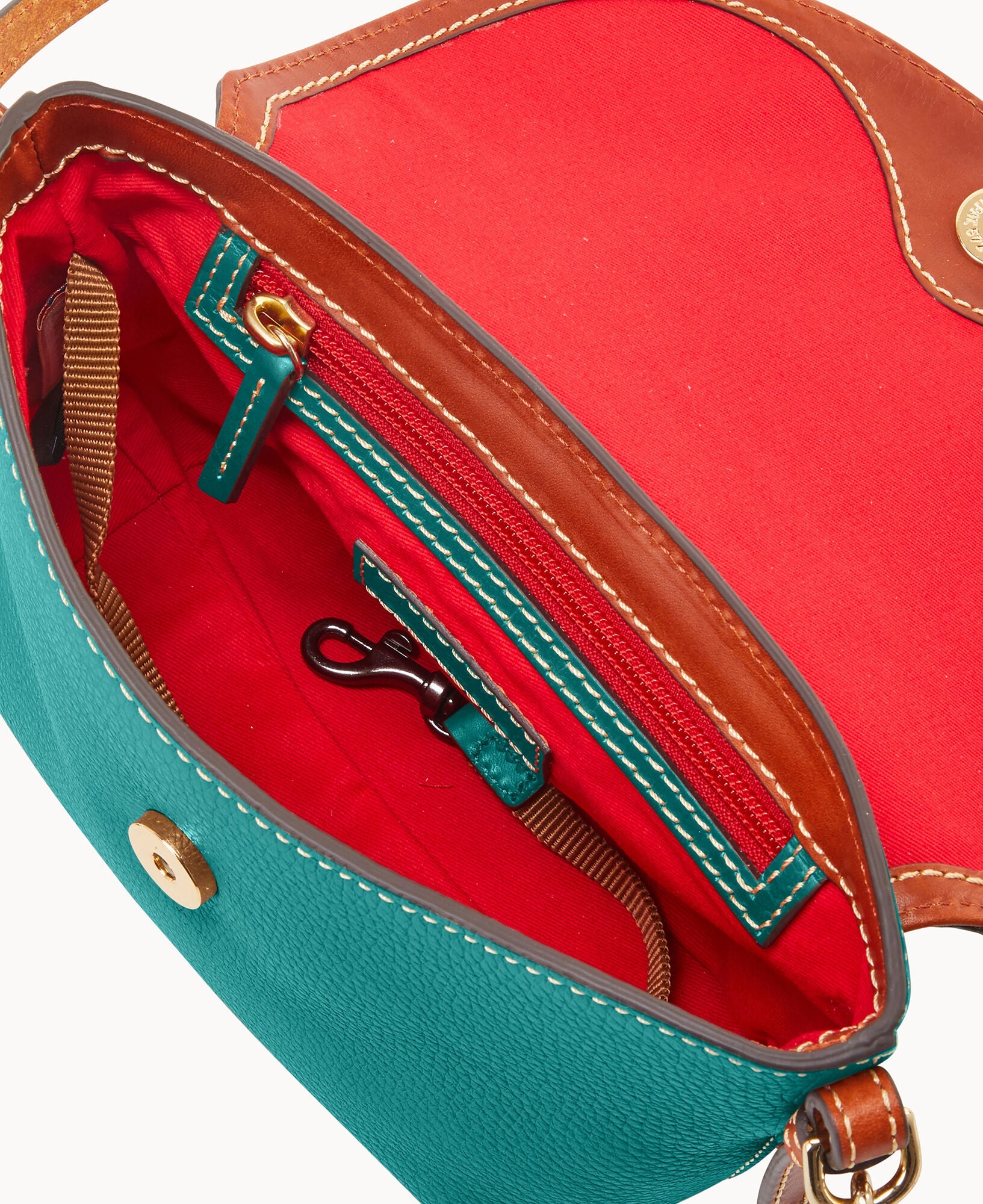 Pebble Grain Crossbody Saddle Bag