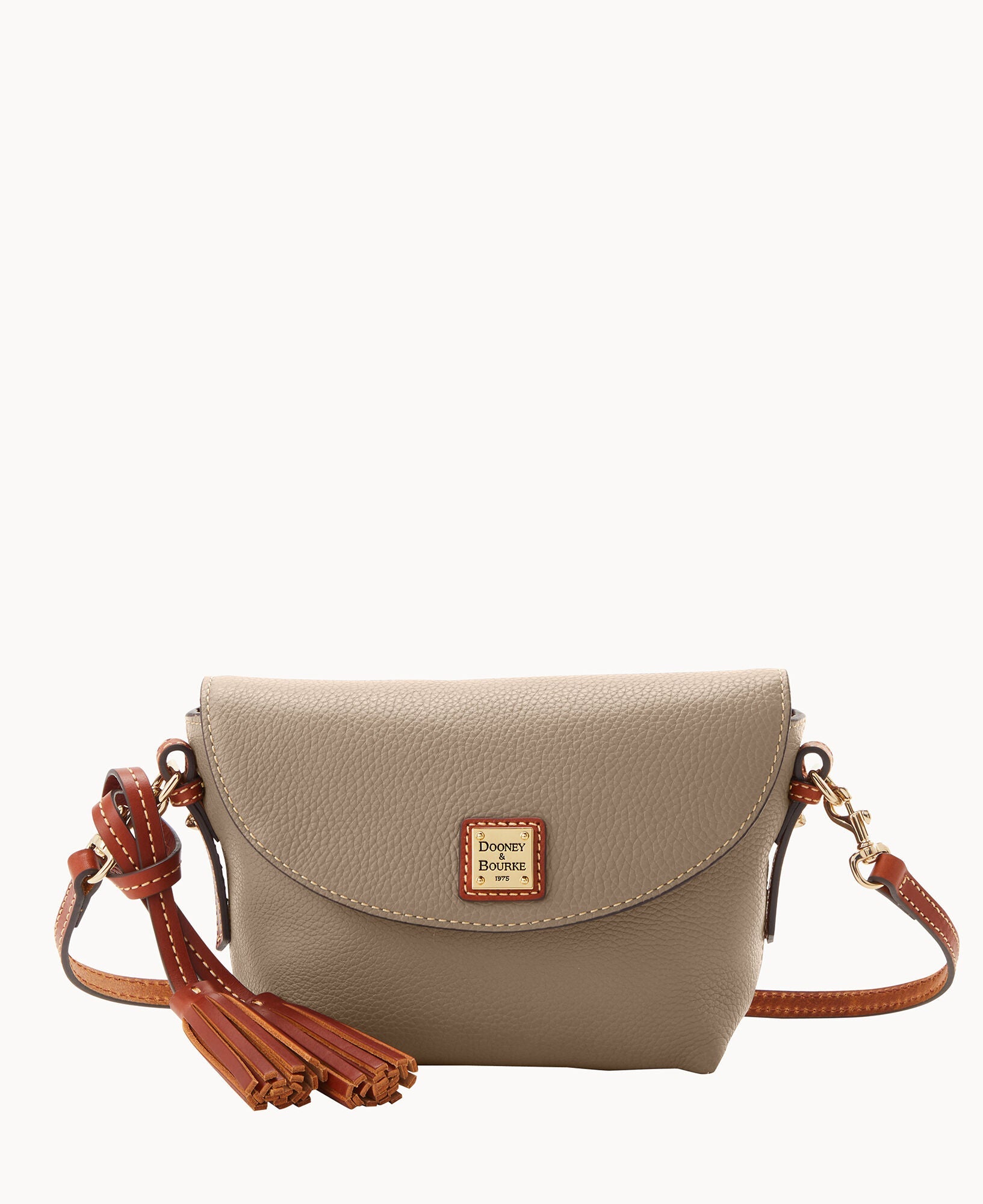 Pebble Grain Crossbody Saddle Bag