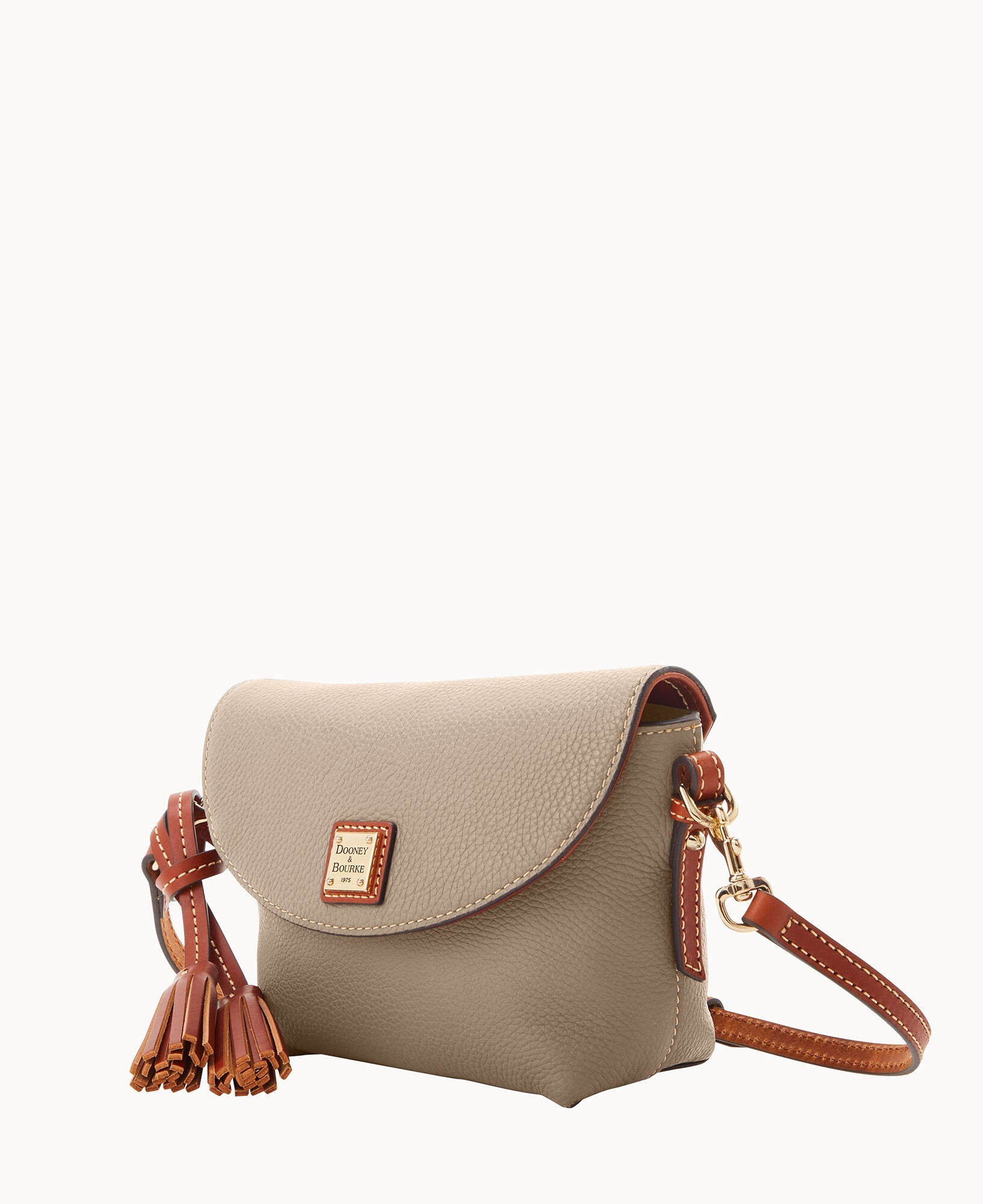 Pebble Grain Crossbody Saddle Bag