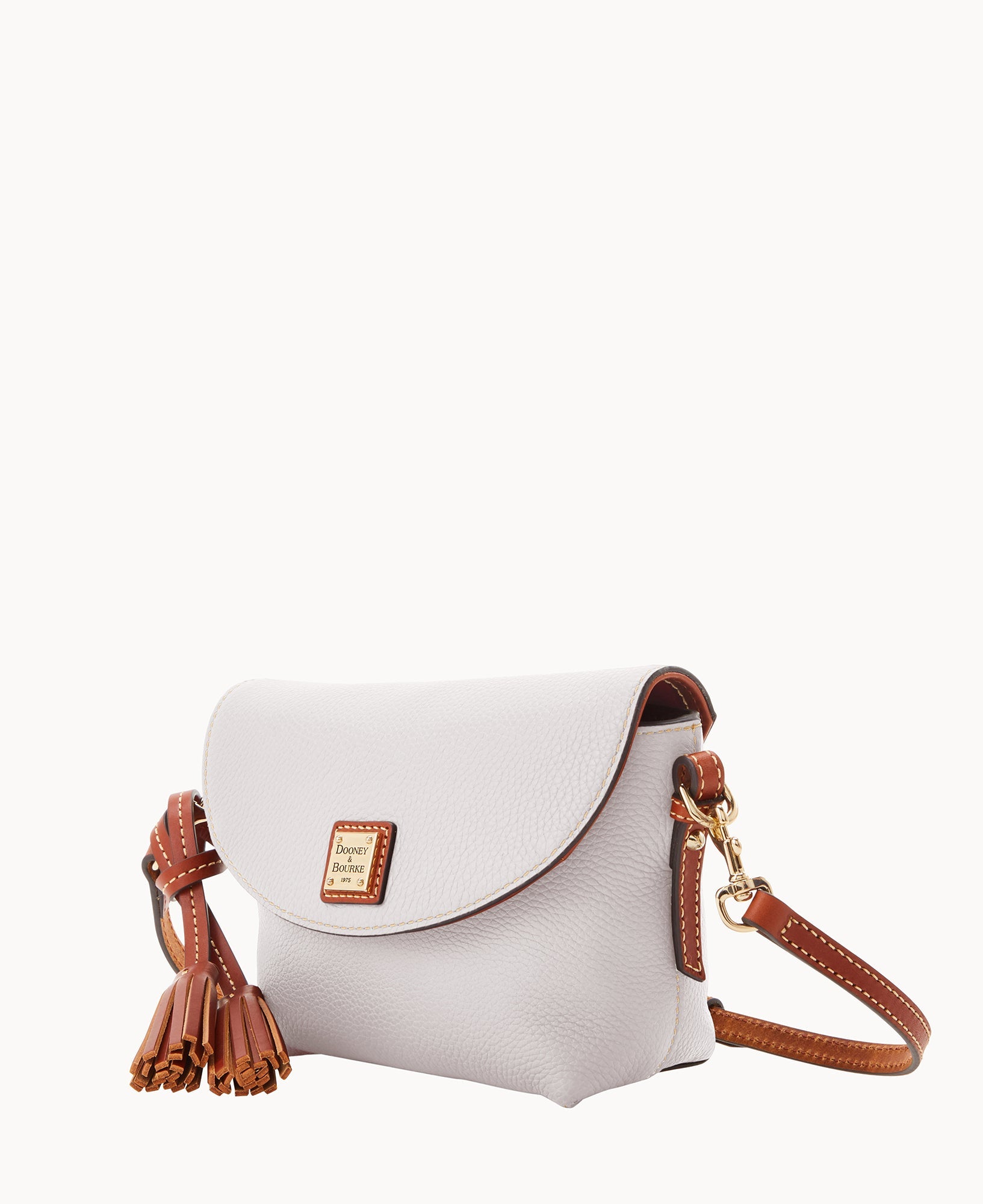 Pebble Grain Crossbody Saddle Bag