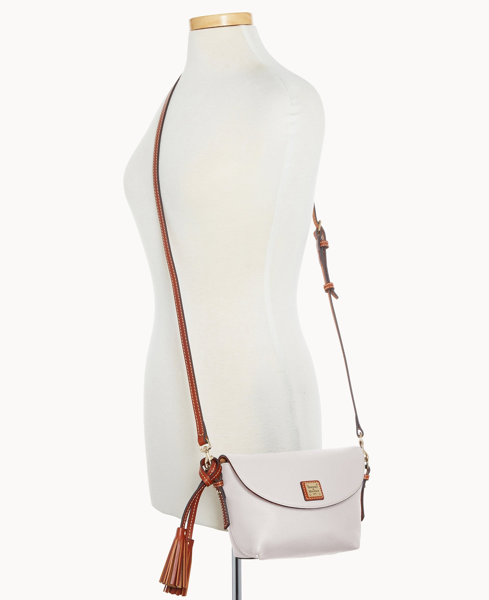 Pebble Grain Crossbody Saddle Bag