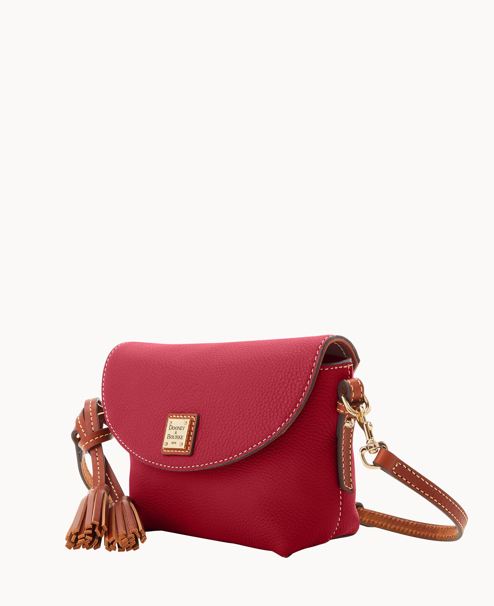 Pebble Grain Crossbody Saddle Bag