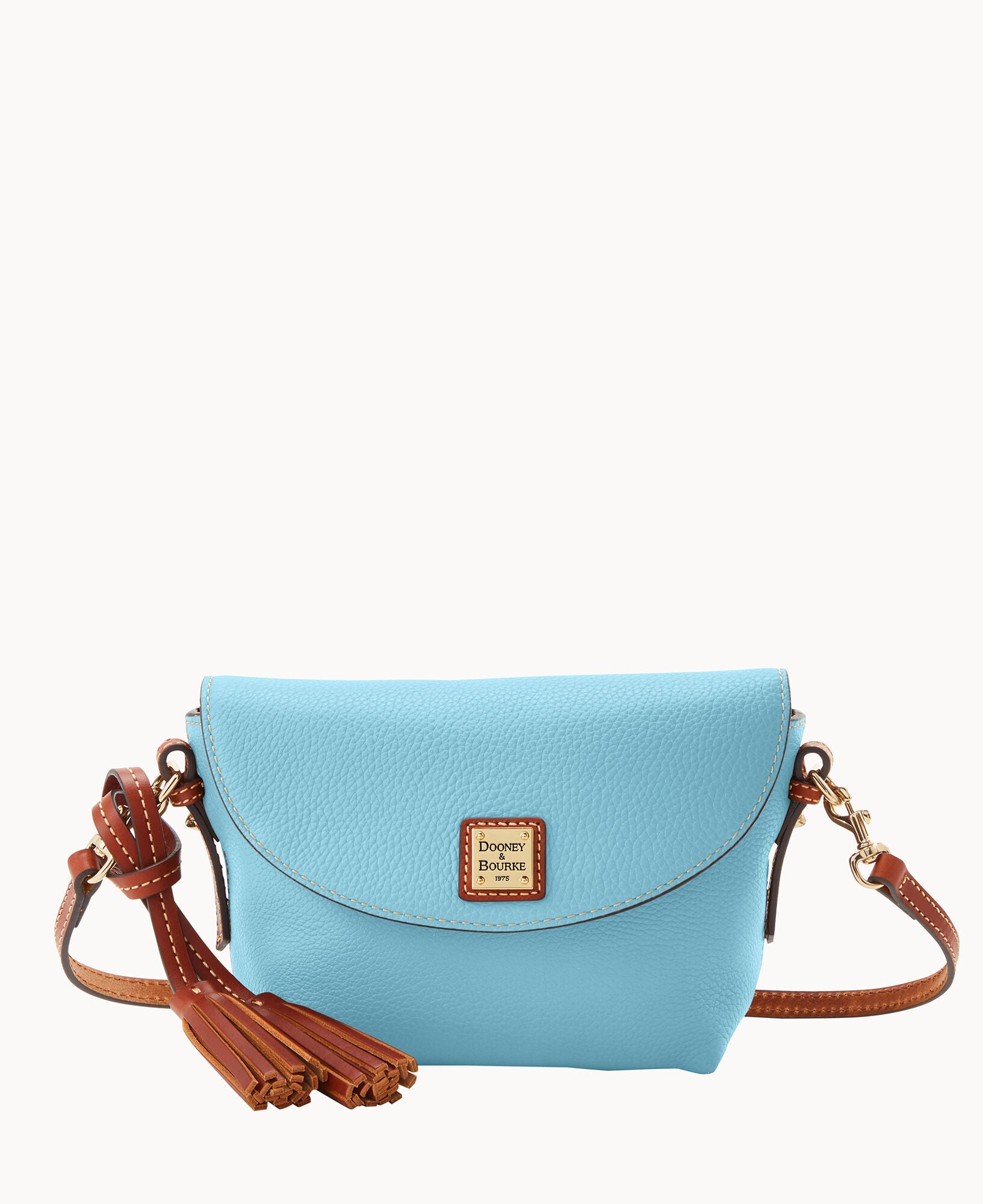 Pebble Grain Crossbody Saddle Bag