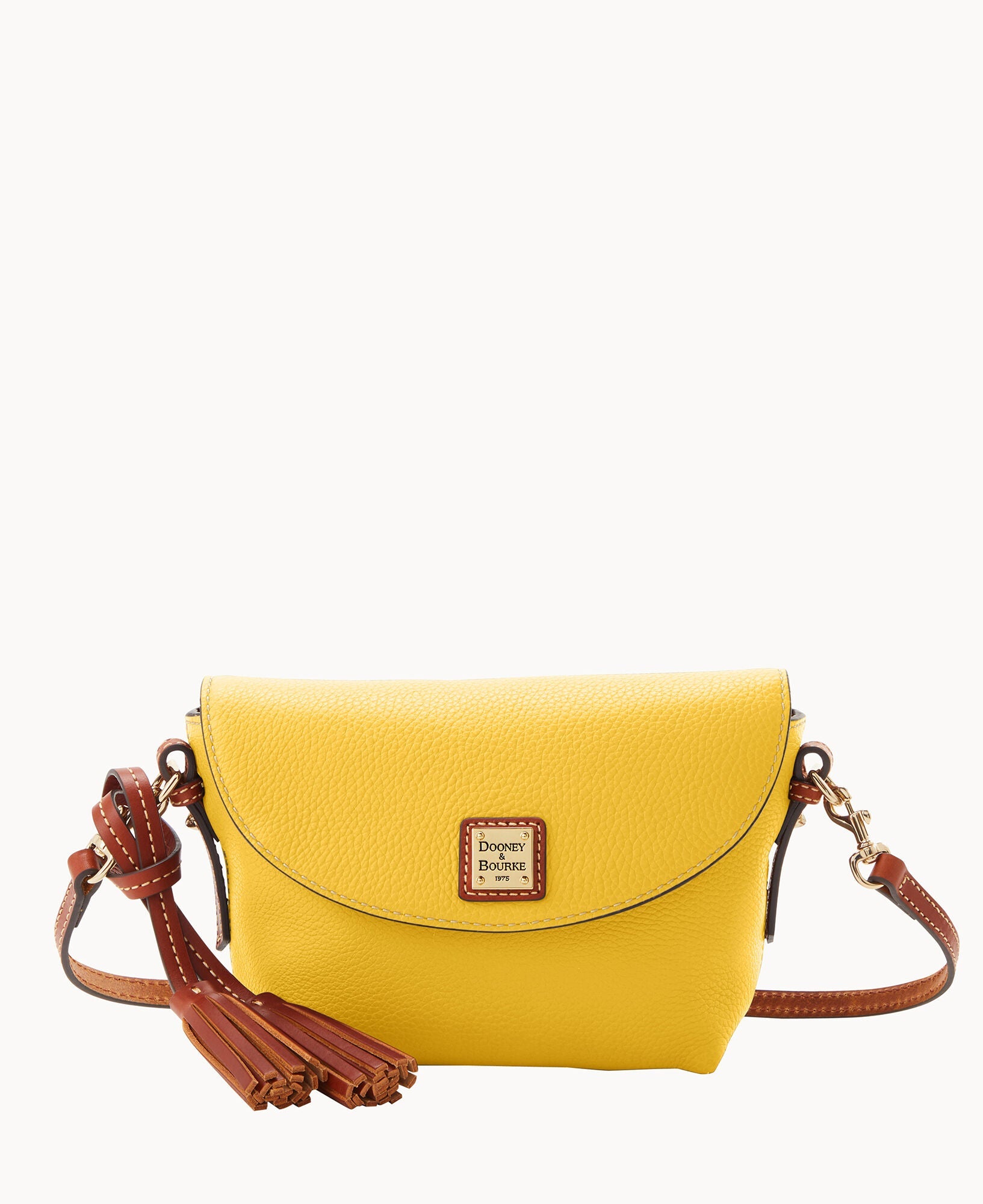 Pebble Grain Crossbody Saddle Bag