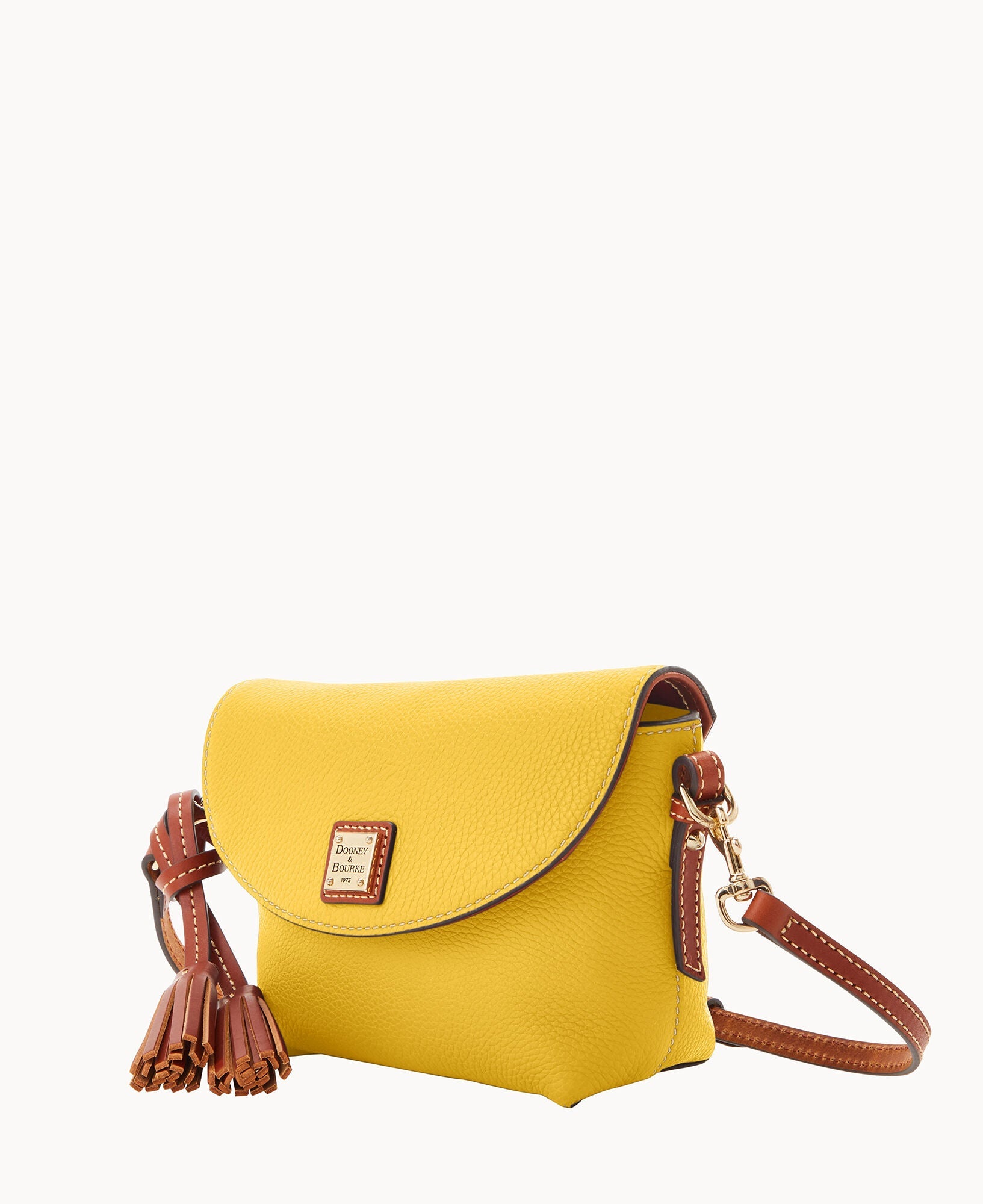 Pebble Grain Crossbody Saddle Bag