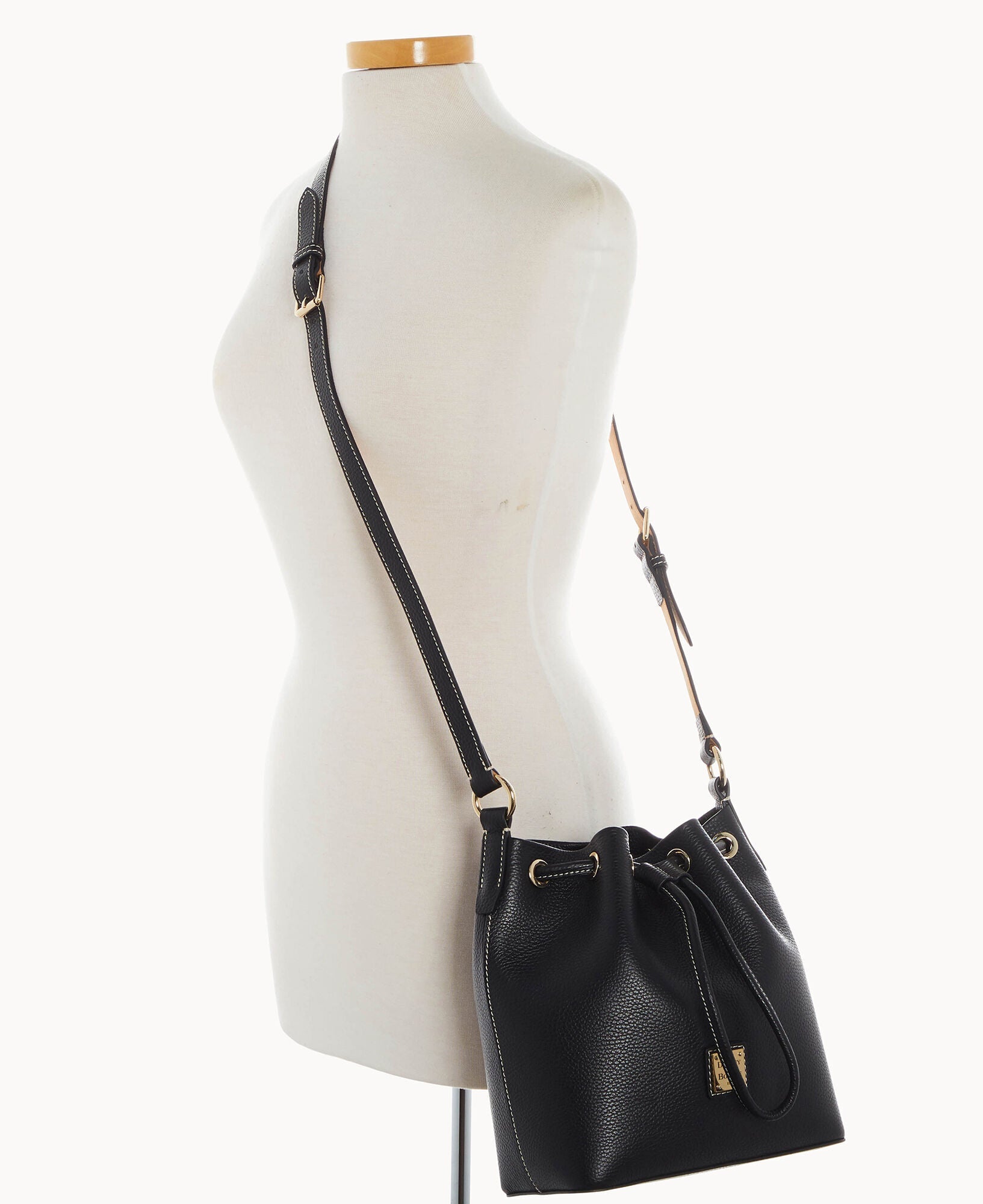 Lucca Leather Crossbody Drawstring