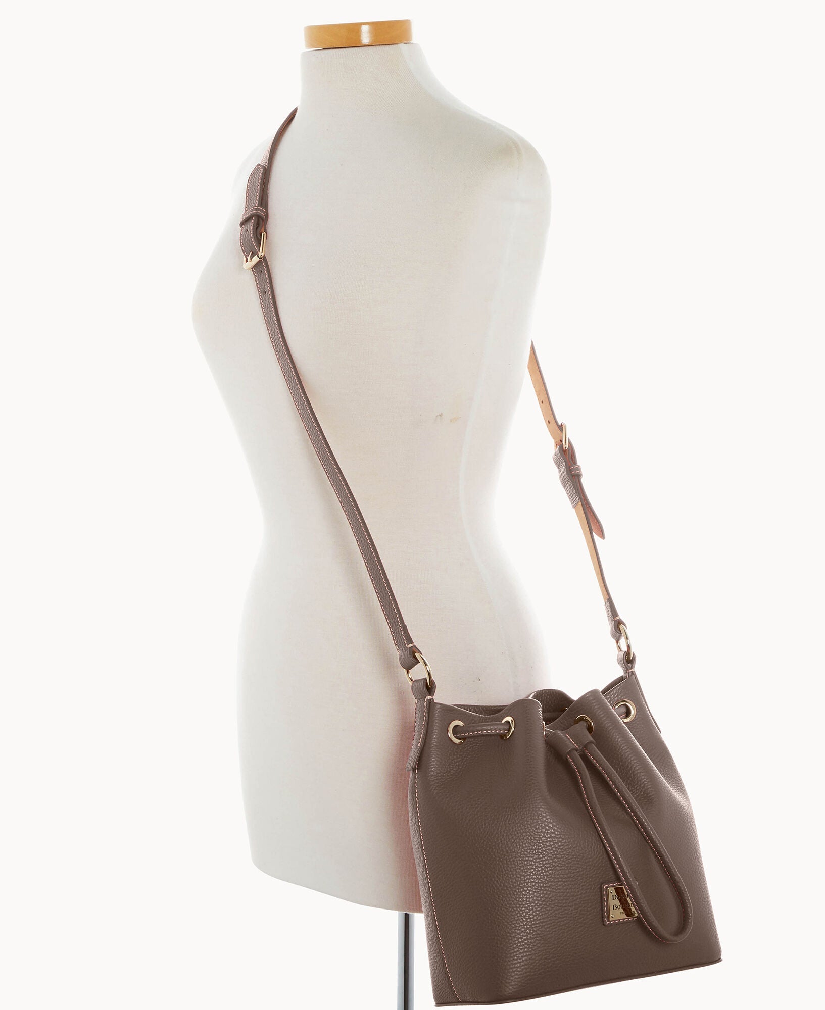 Lucca Leather Crossbody Drawstring