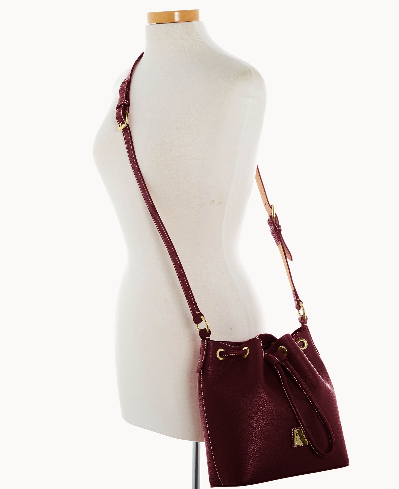 Lucca Leather Crossbody Drawstring