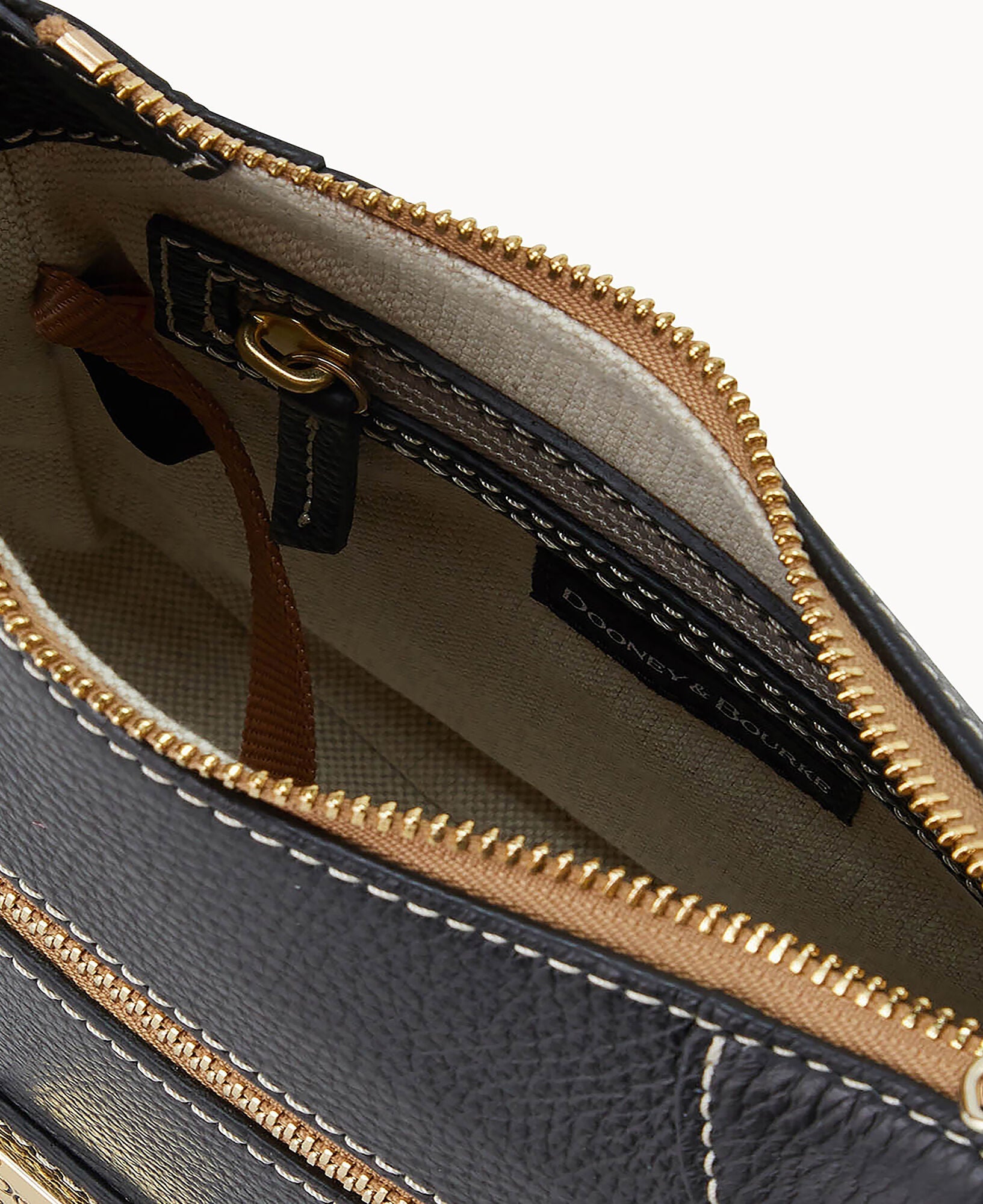 Lucca Leather Front Zip Crossbody