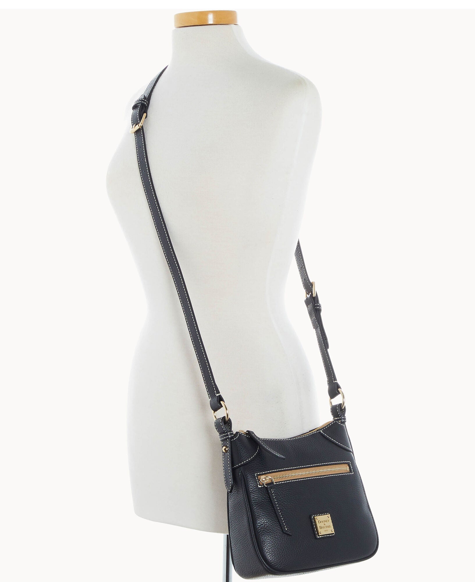 Lucca Leather Front Zip Crossbody