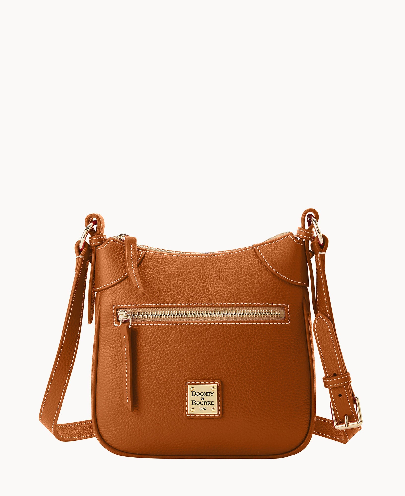 Lucca Leather Front Zip Crossbody