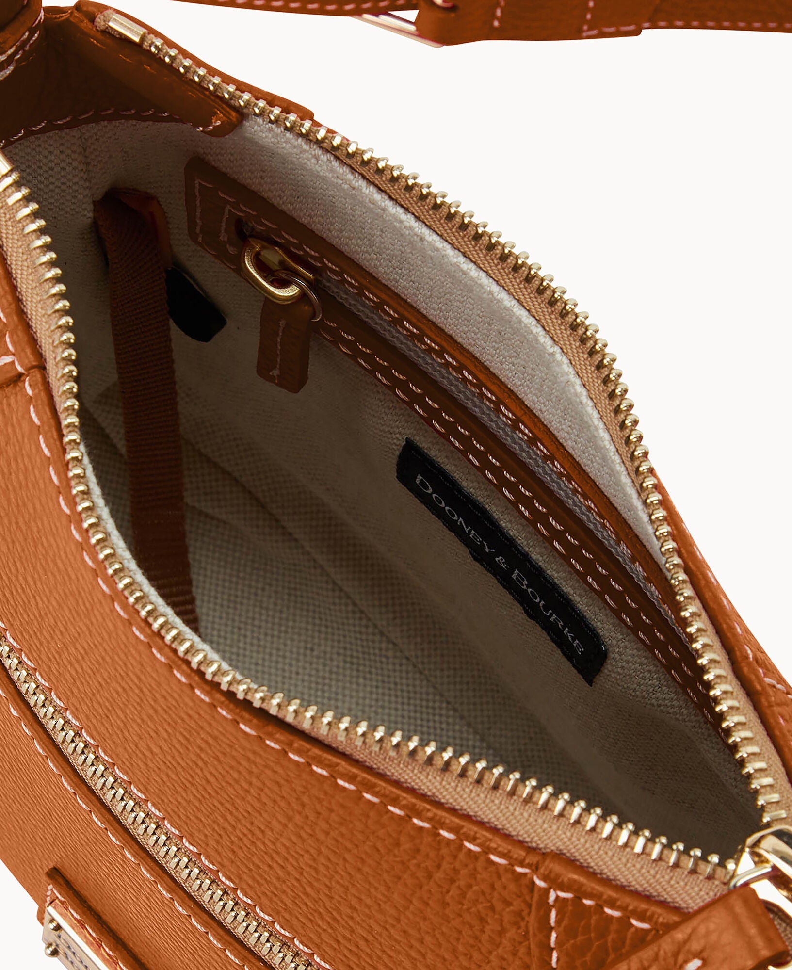 Lucca Leather Front Zip Crossbody