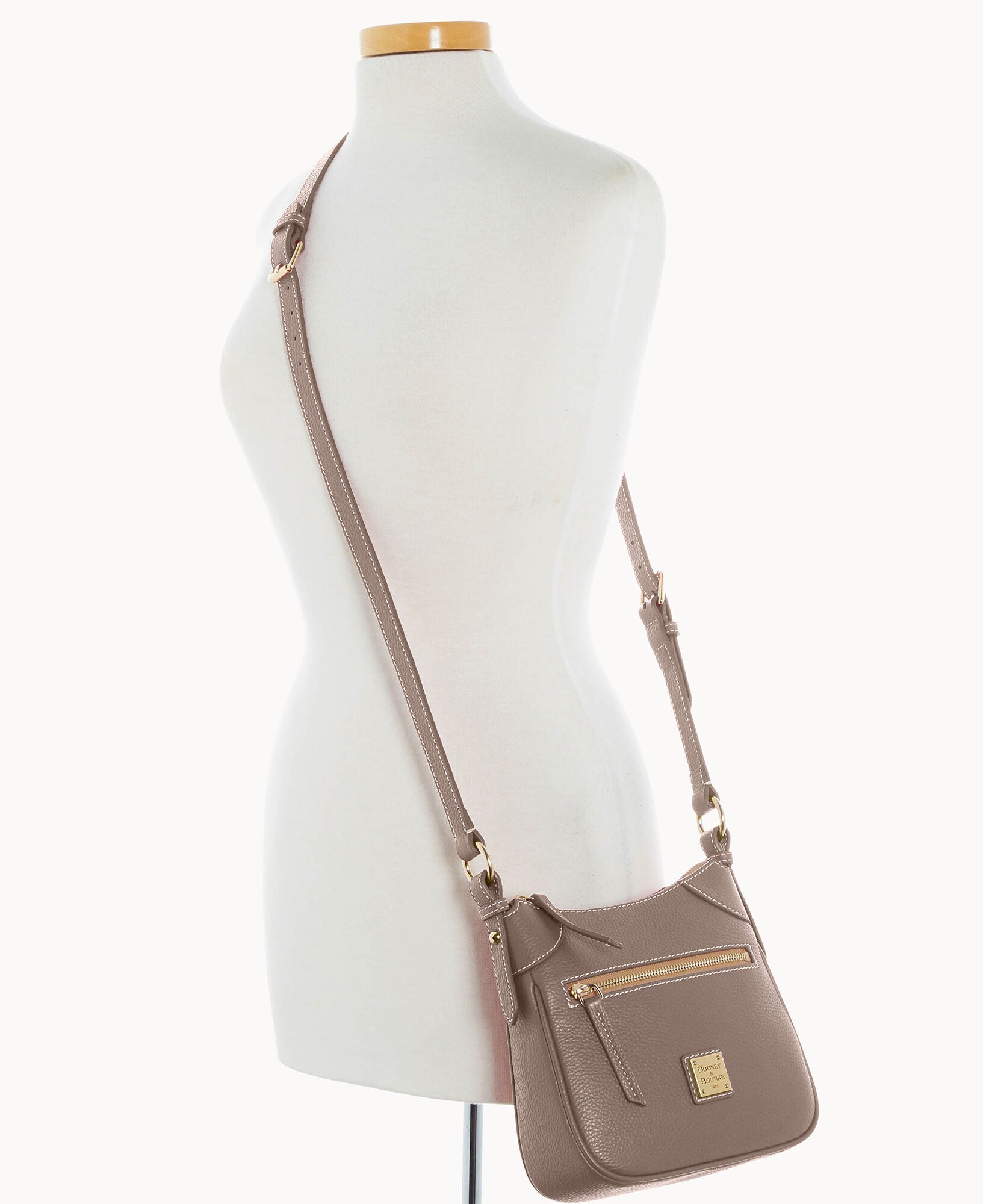 Lucca Leather Front Zip Crossbody