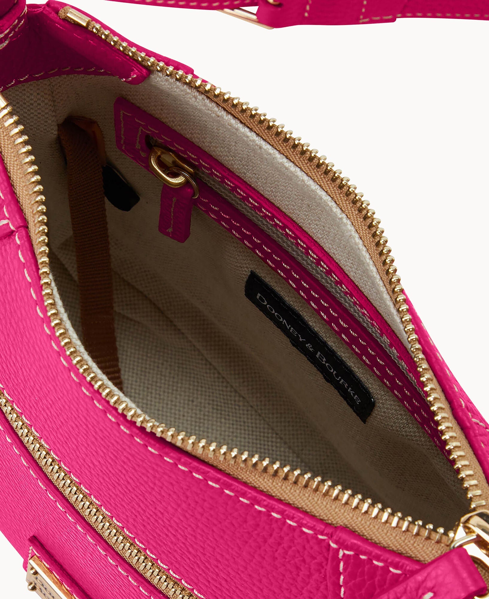 Lucca Leather Front Zip Crossbody