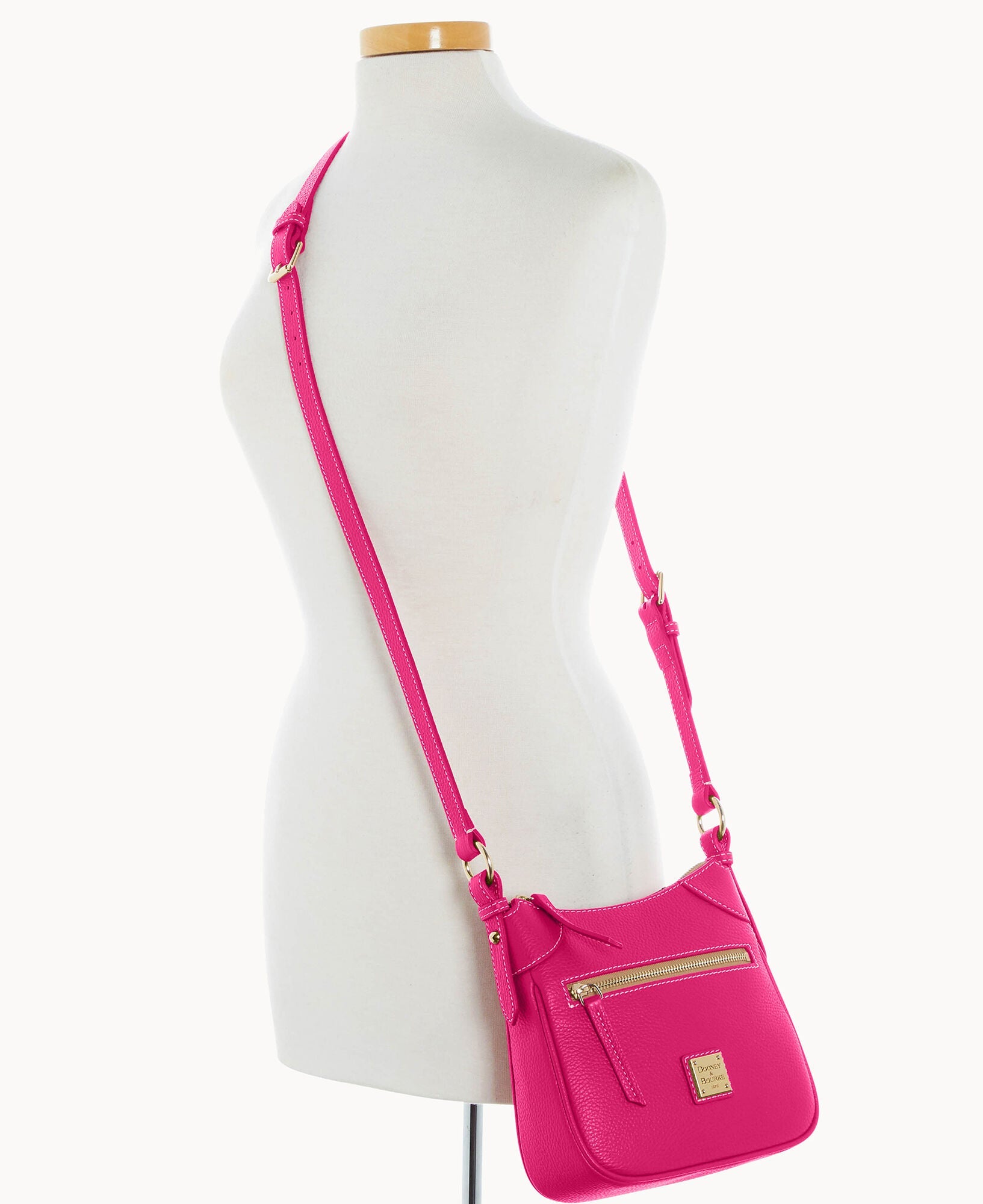 Lucca Leather Front Zip Crossbody
